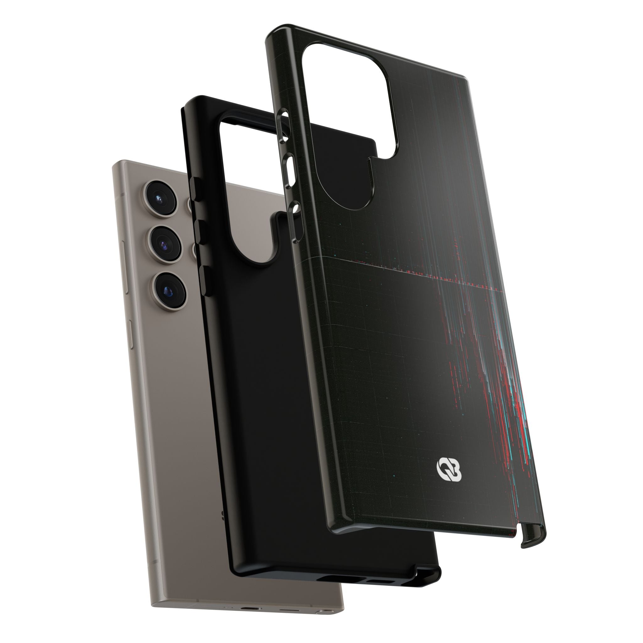 Black Tough Phone Case for Samsung - Corrupted Data Stream