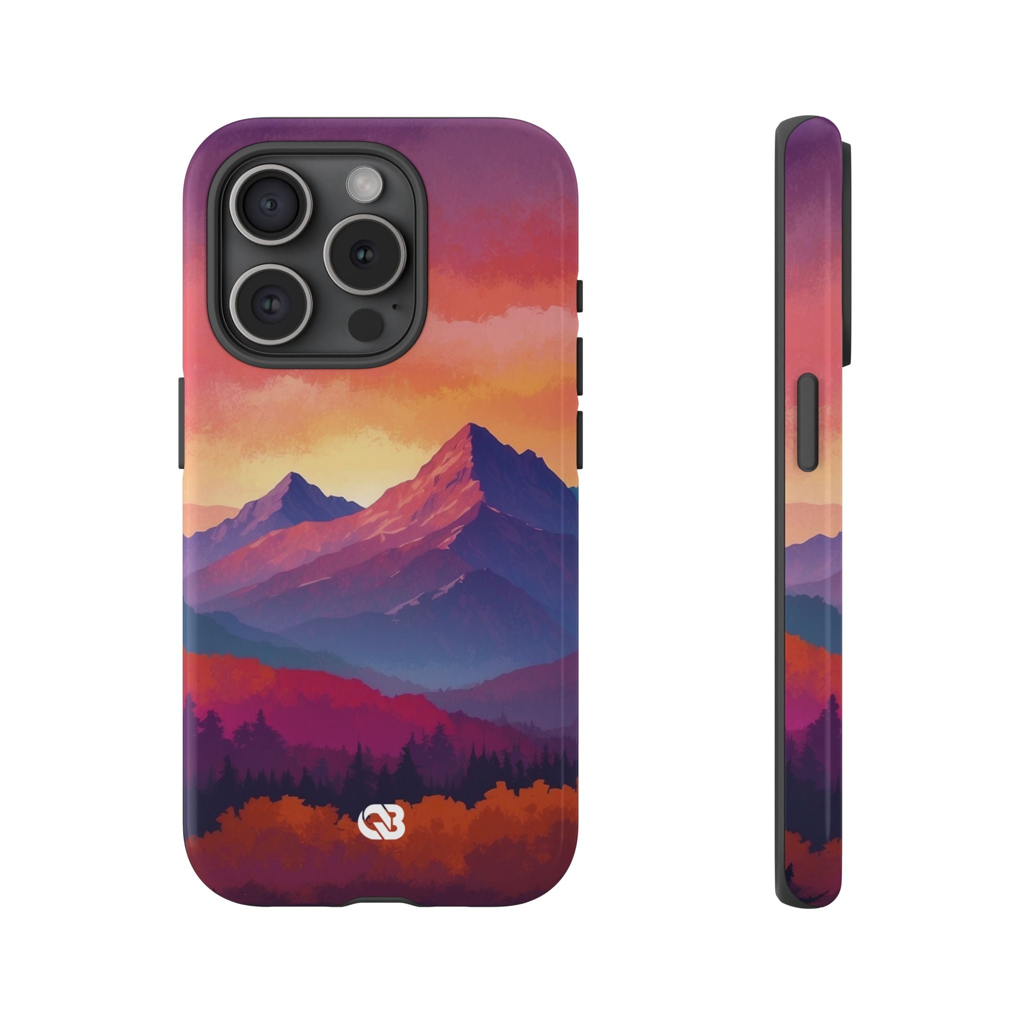 Crimson Mountain Dusk · Tough Phone Case for iPhone