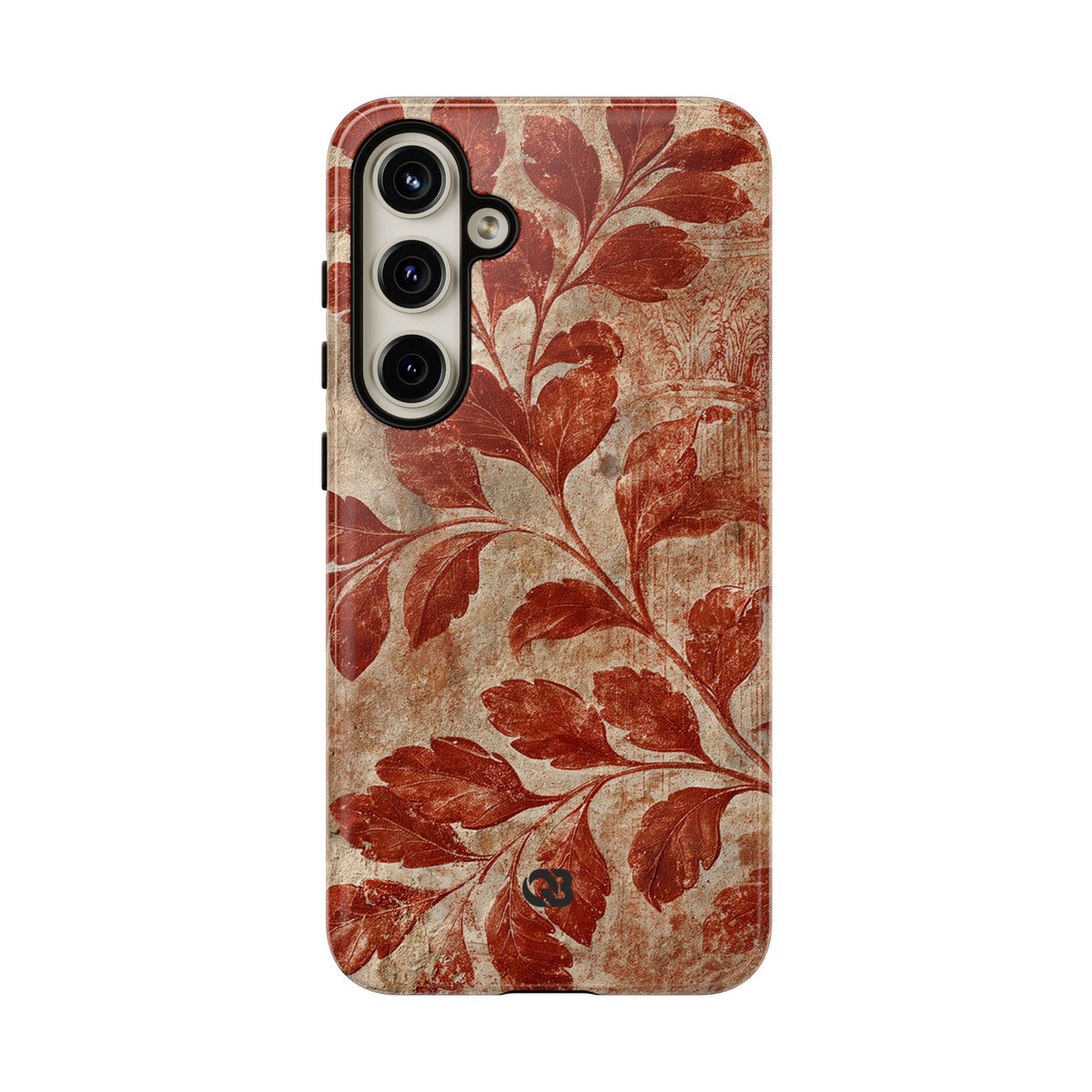 Terracotta Botanical Fresco · Tough Phone Case for Samsung · Red
