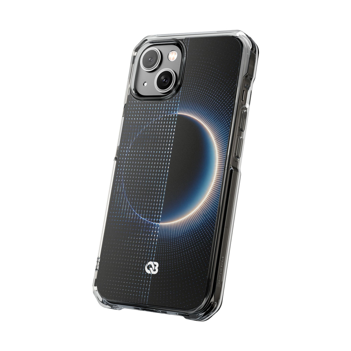 Luminous Meridian · Clear Impact Magnetic Phone Case for iPhone · Black