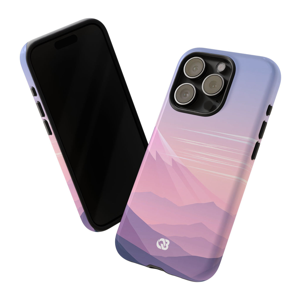 Purple Tough Phone Case for iPhone - Lavender Alpine Dawn
