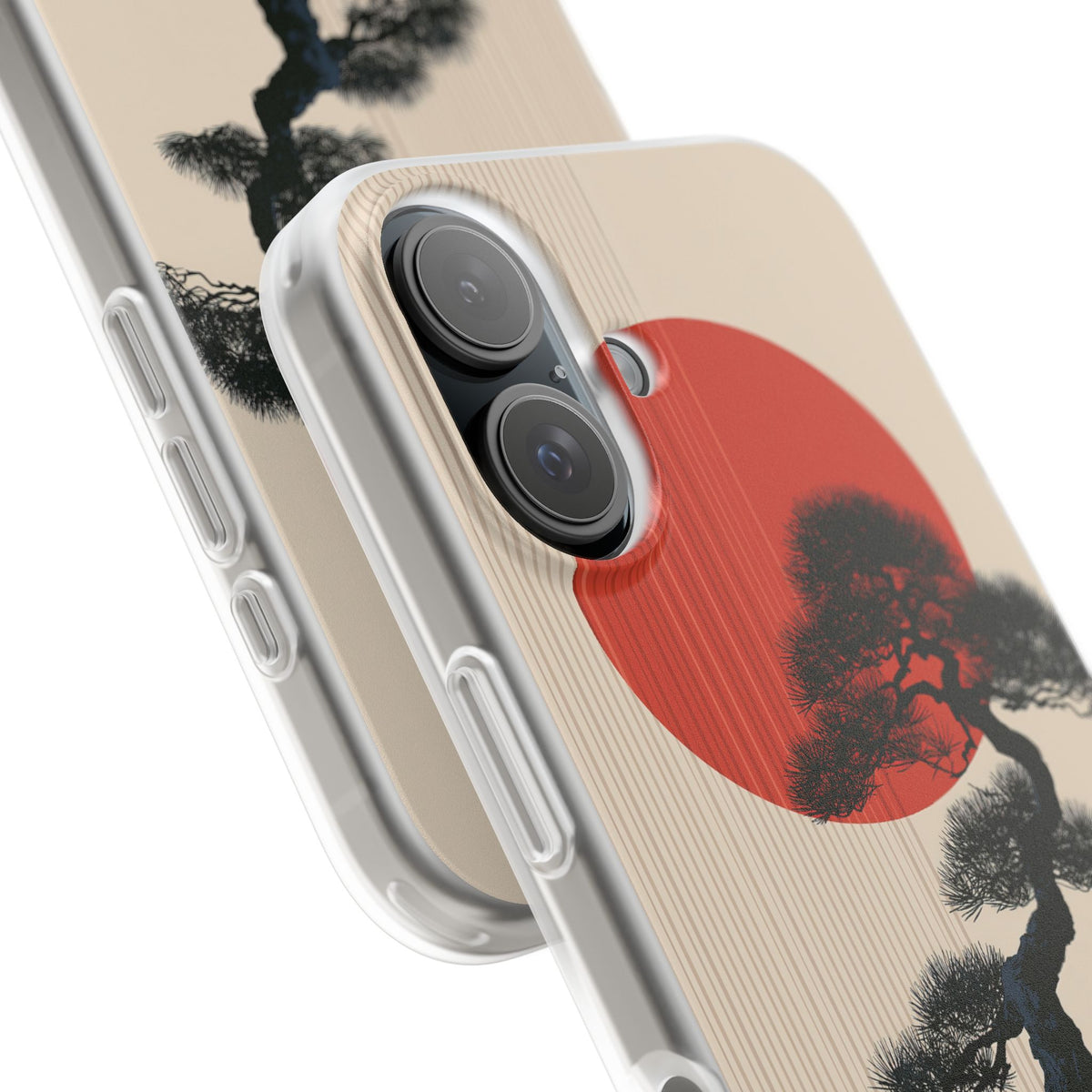 Crimson Sun Bonsai · Lite Phone Case for iPhone · Beige