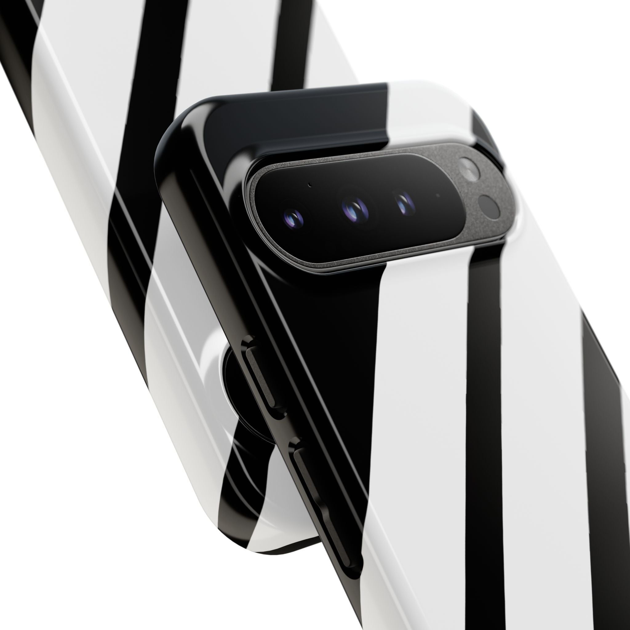 Diagonale Streifen Noir Google Pixel 9 Pro XL Case - Tough