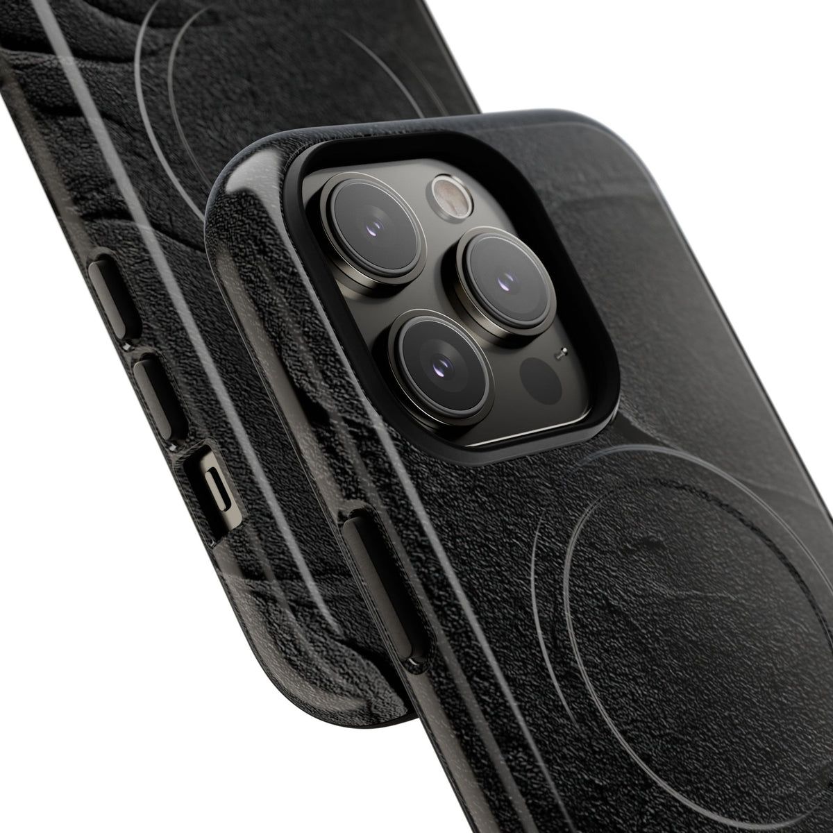 Obsidian Stucco Relief · Tough 2.0 Magnetic Phone Case for iPhone · Black