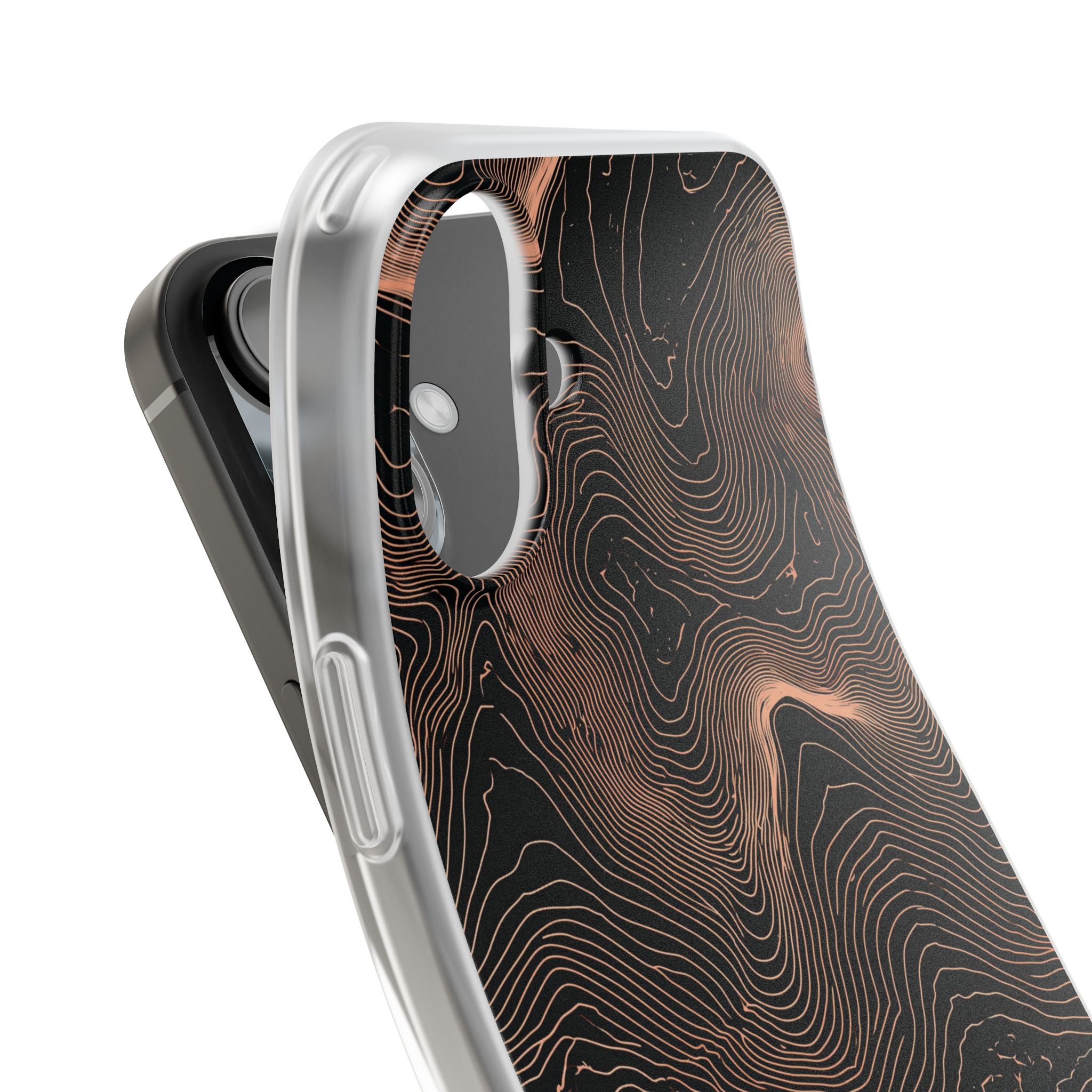 Orange Lite Phone Case for iPhone - Salmon Ridge Topo