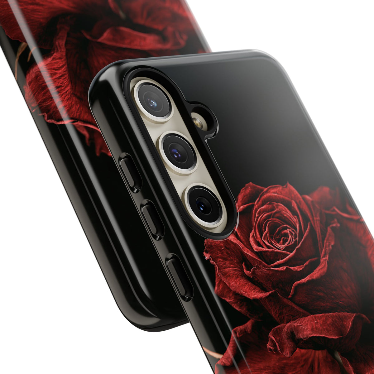 Crimson Noir Rose · Tough Phone Case for Samsung · Black