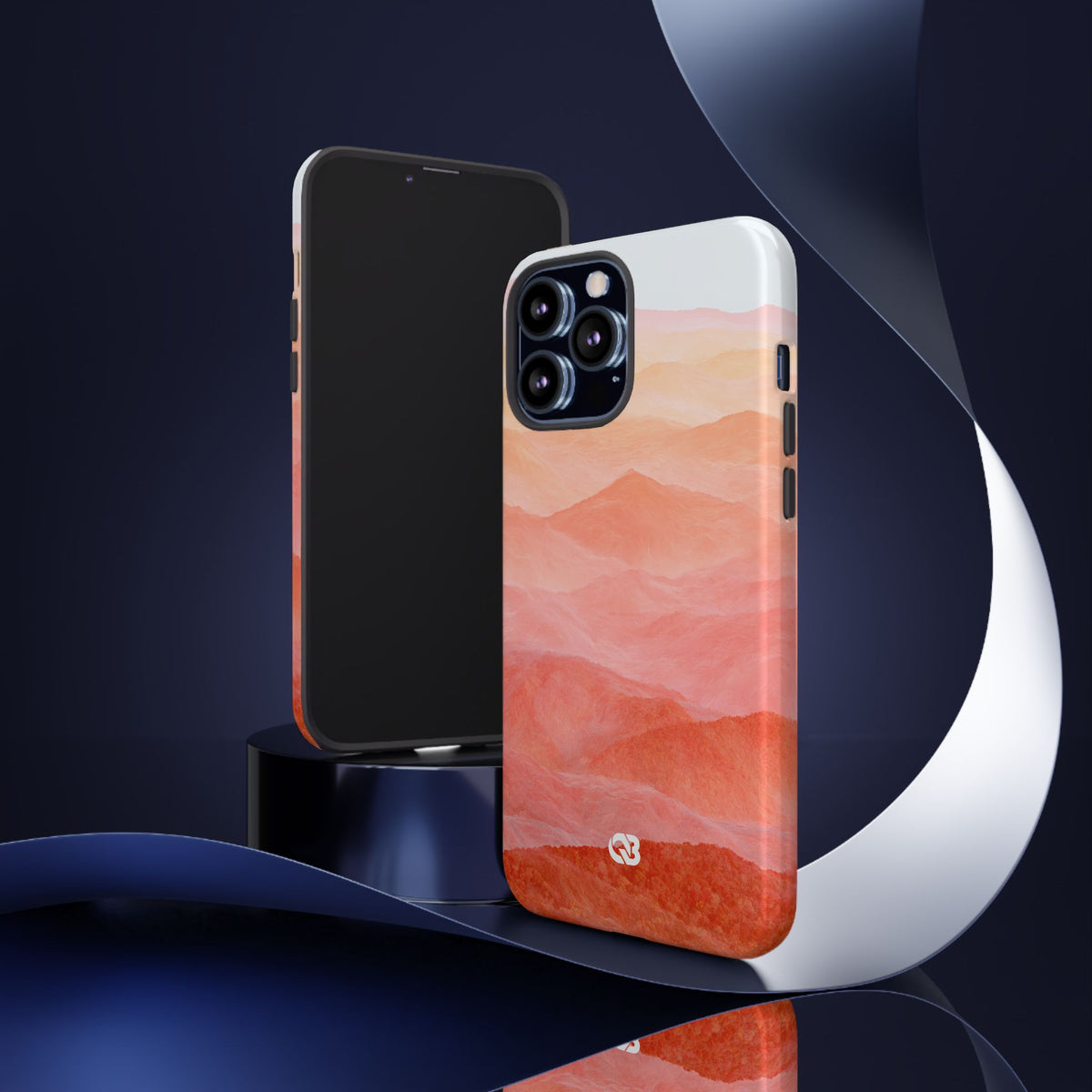 Alpenglow Ridge Vista · Tough Phone Case for iPhone · Orange
