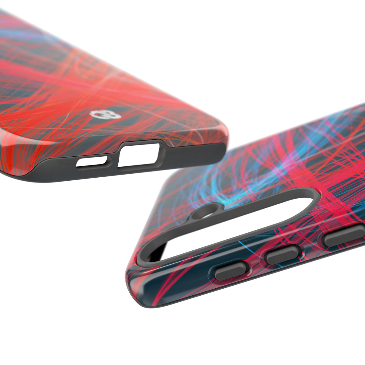 Neon Fiber Stream · Tough Phone Case for Samsung · Red