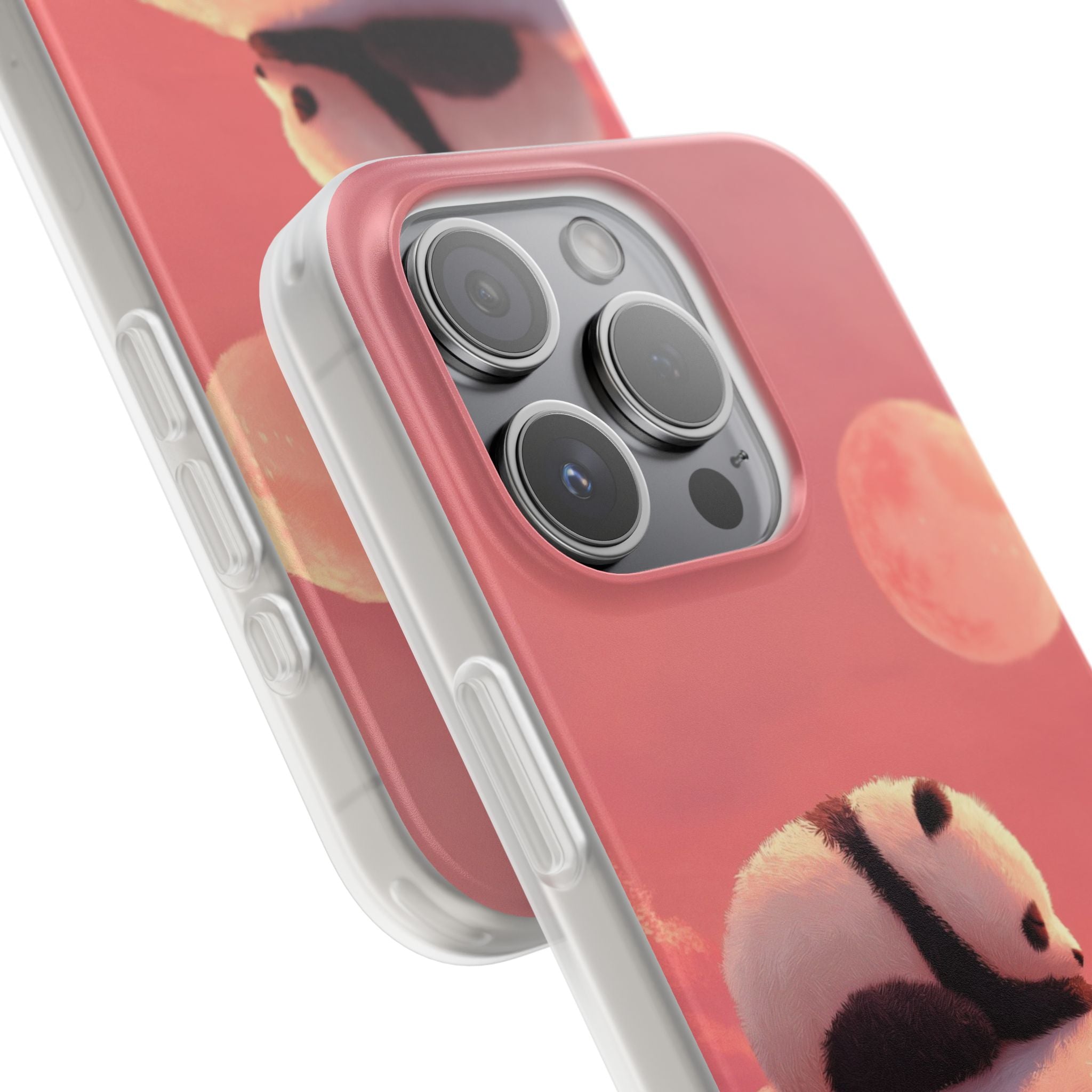 Rose Moon Panda · Soft Phone Case for iPhone