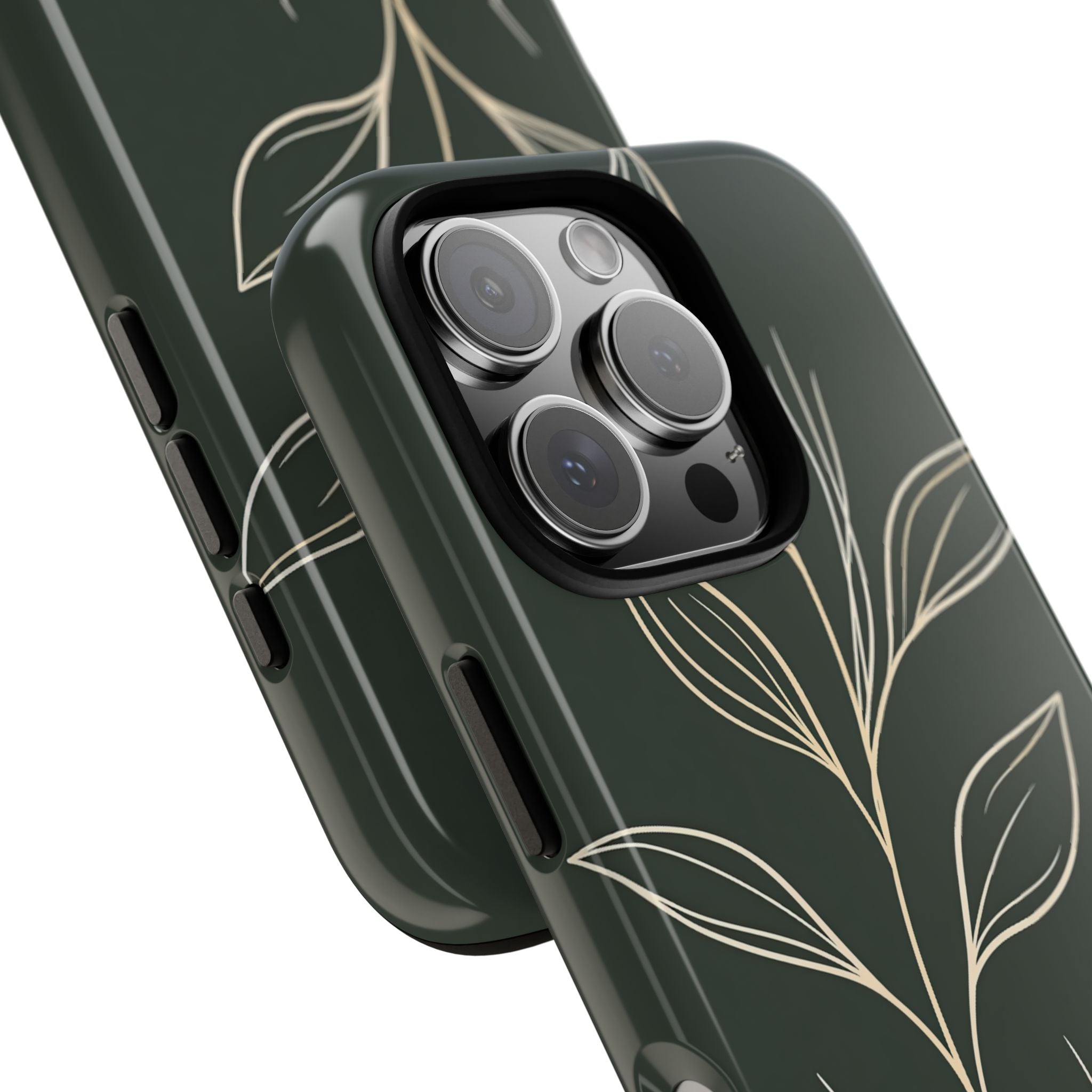 Green Tough Phone Case for iPhone - Deep Moss Willow