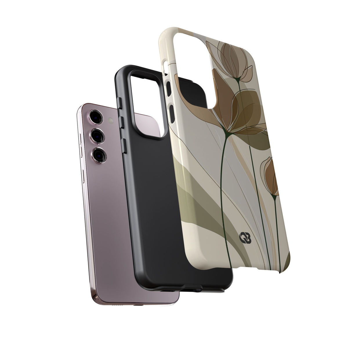 Translucent Petal Contour · Tough Phone Case for Samsung · Beige
