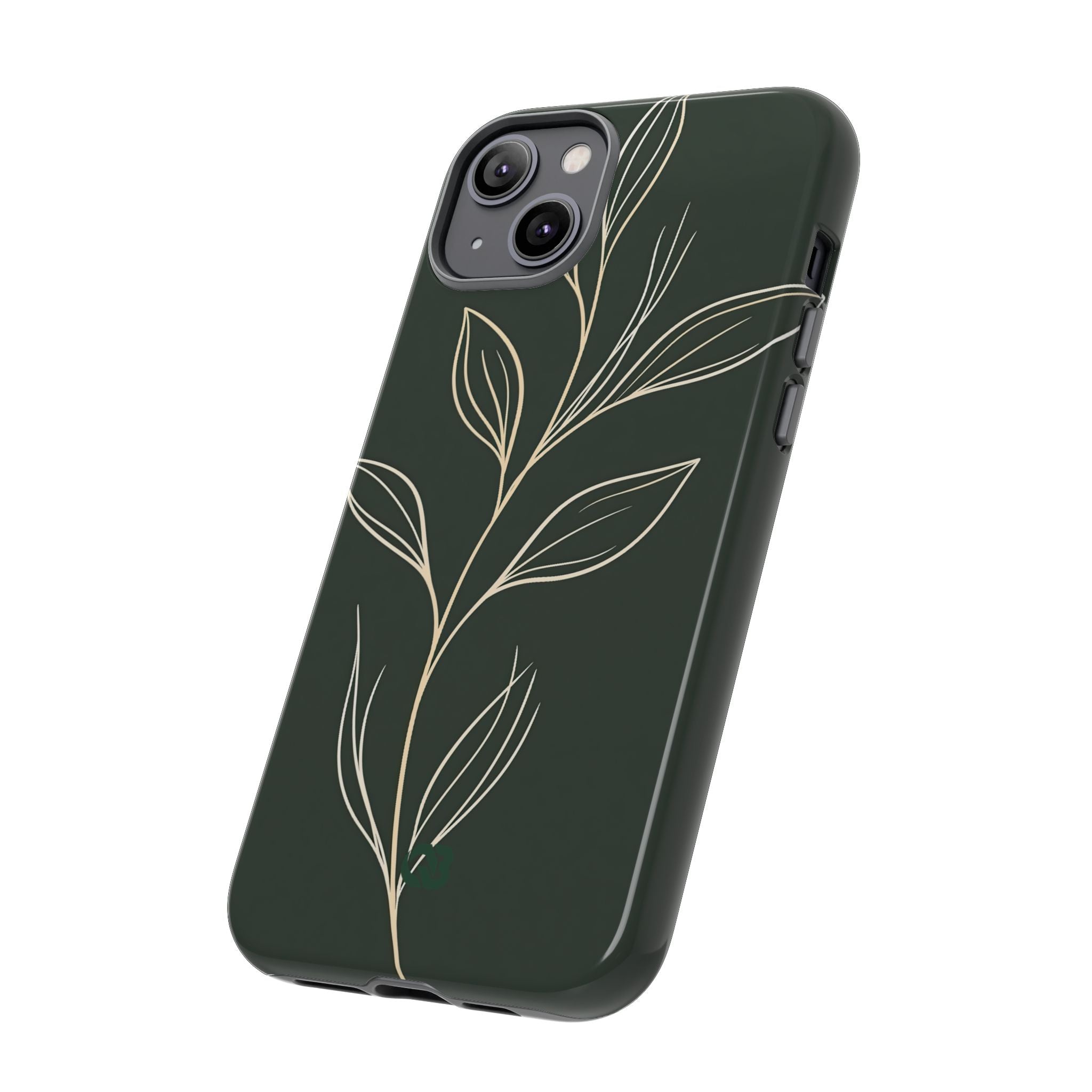 Green Tough Phone Case for iPhone - Deep Moss Willow