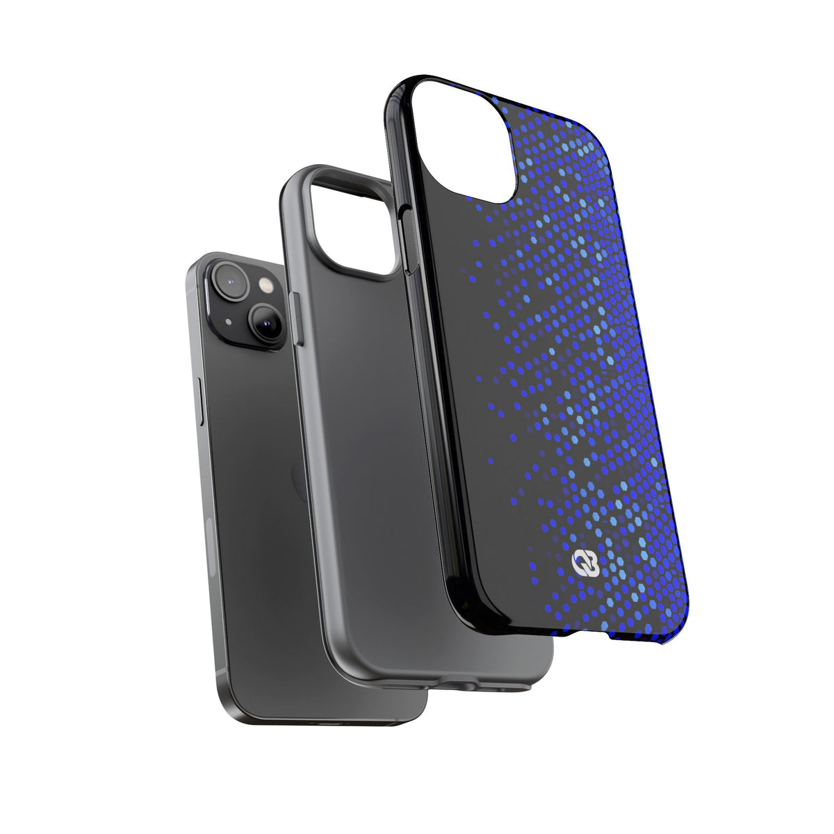 Cobalt Hex Dispersion · Tough Phone Case for iPhone · Blue