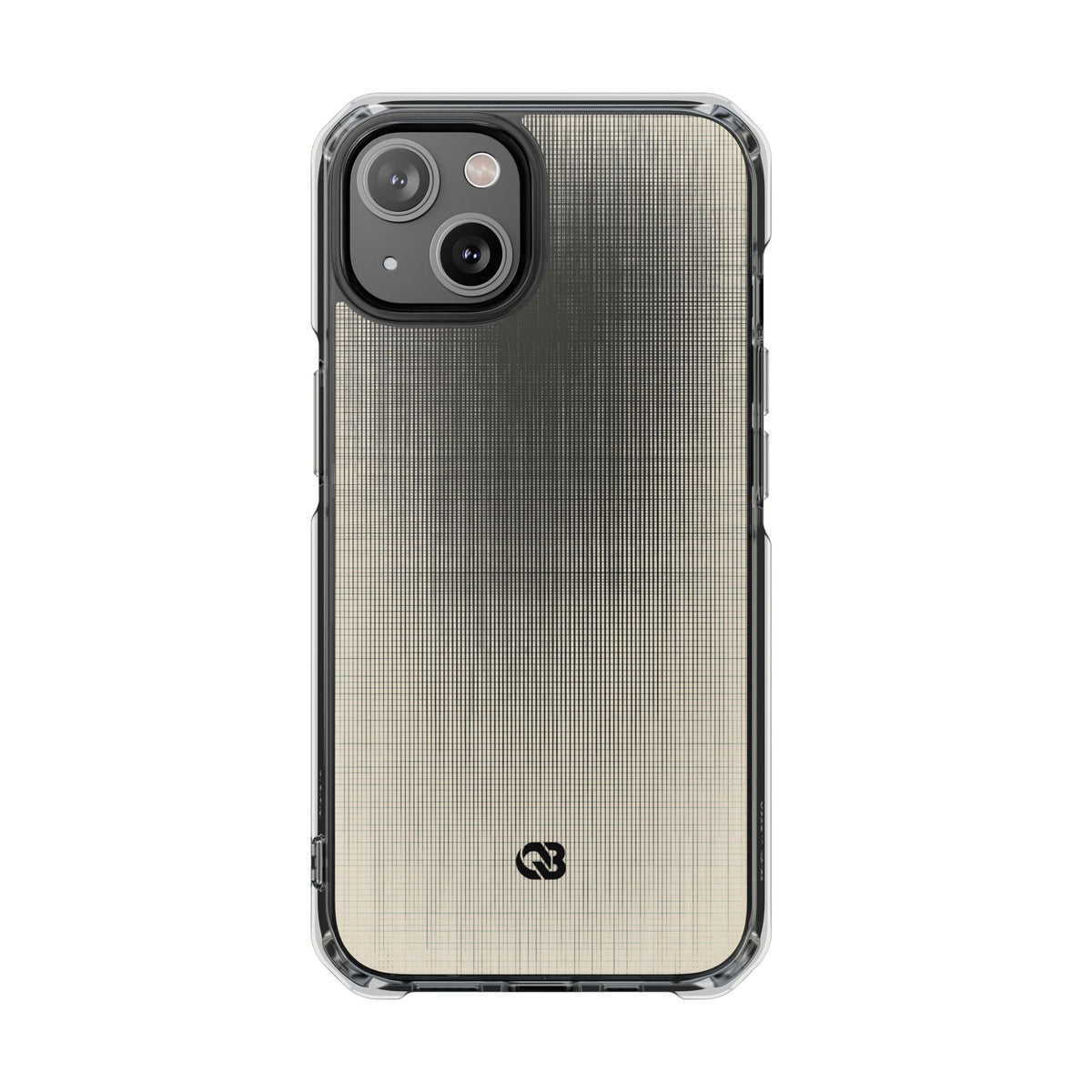 Beige Impact MagSafe Phone Case for iPhone - Carbon Screen Grid