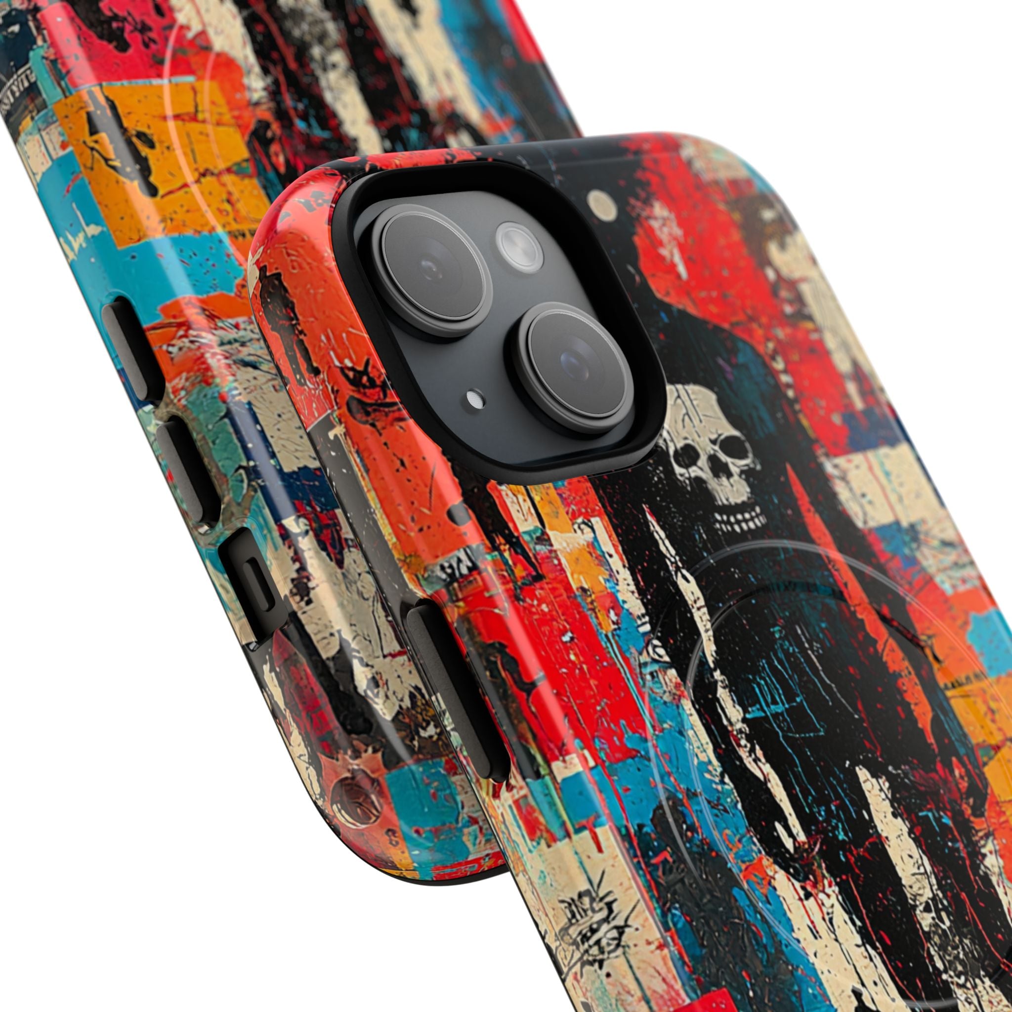 Spiky Skull Silhouette iPhone 15 Skal - Tough+