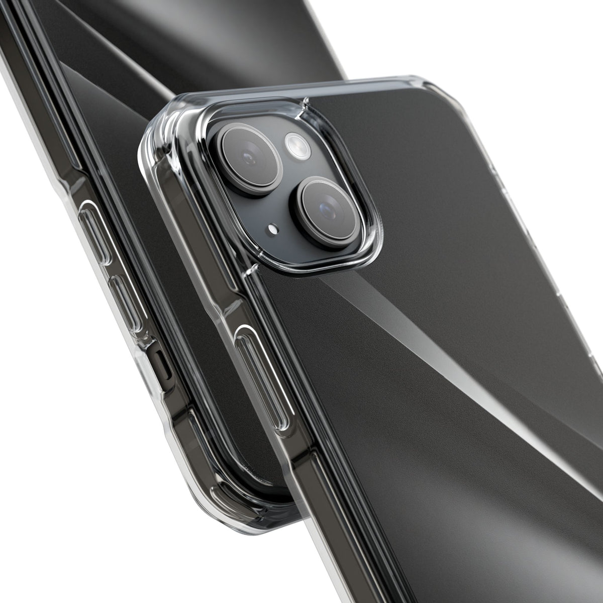 Obsidian Ridge · Clear Impact Magnetic Phone Case for iPhone · Black