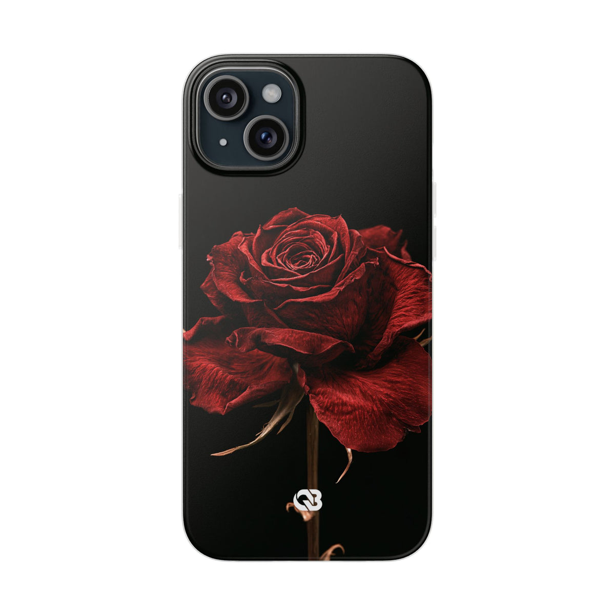 Crimson Noir Rose · Lite Phone Case for iPhone · Black
