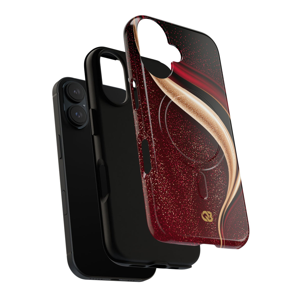 Gilded Crimson Flow · Tough 2.0 Magnetic Phone Case for iPhone · Red