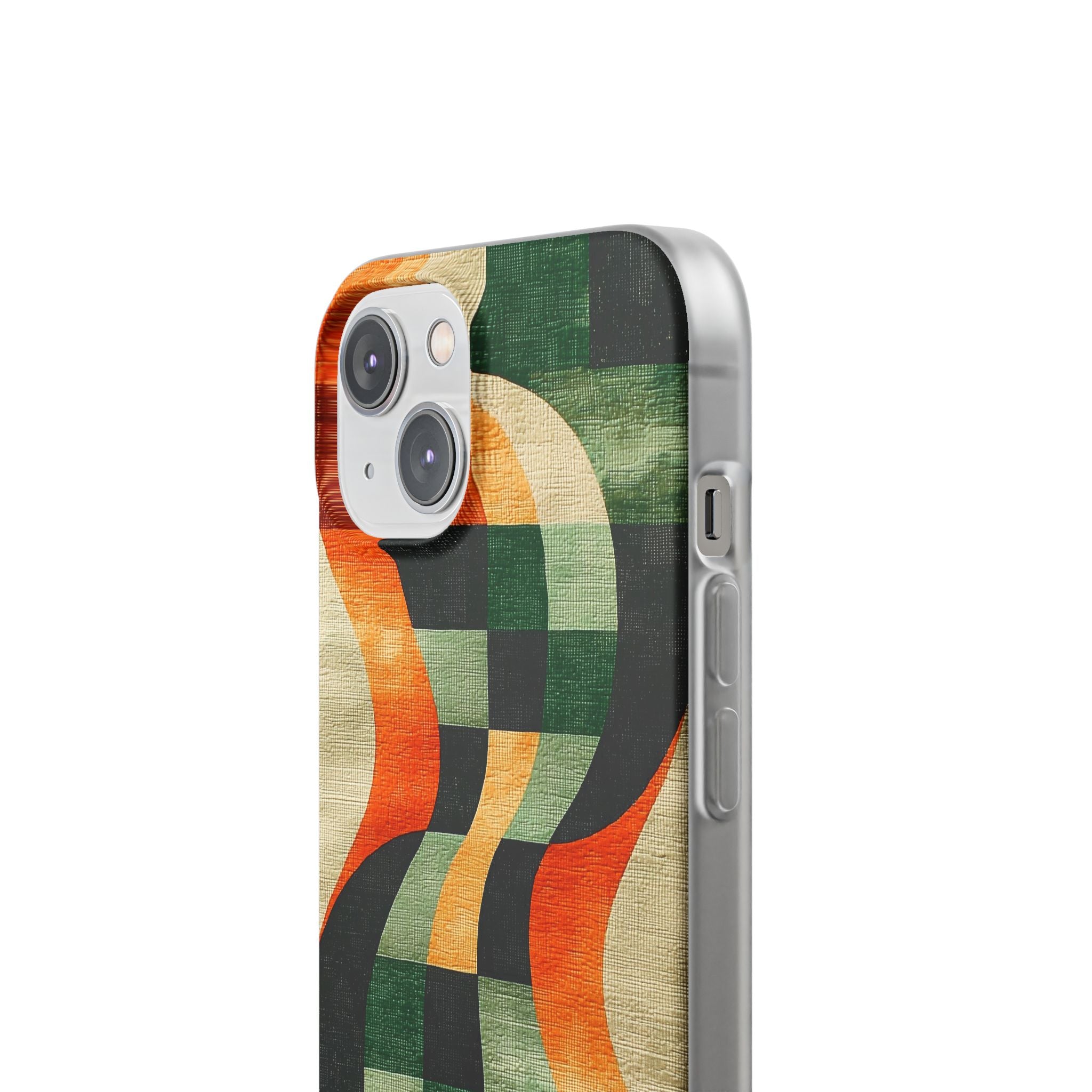 Burnt Orange Curve · Soft Phone Case for iPhone