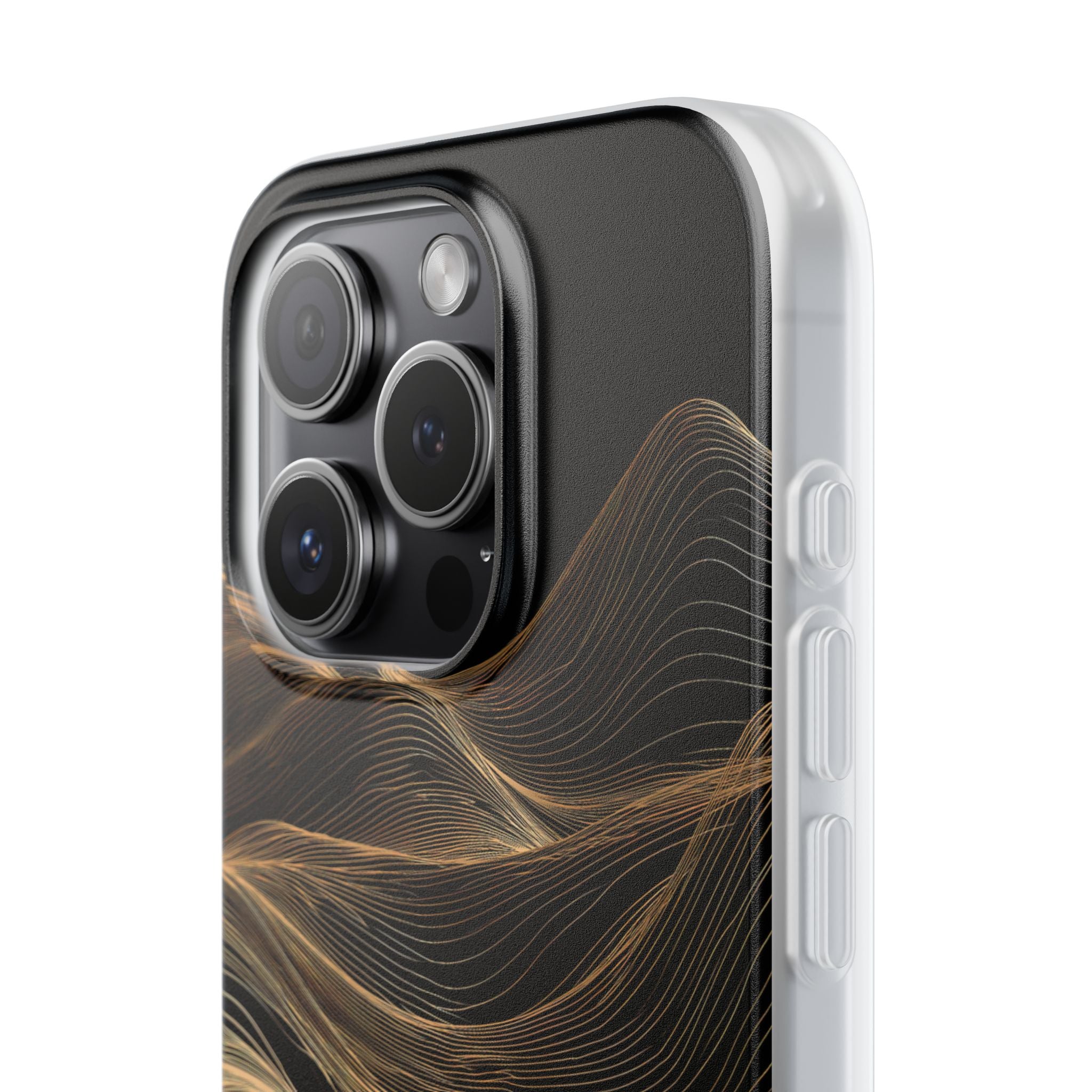 Black Lite Phone Case for iPhone - Copper Topo Ridge