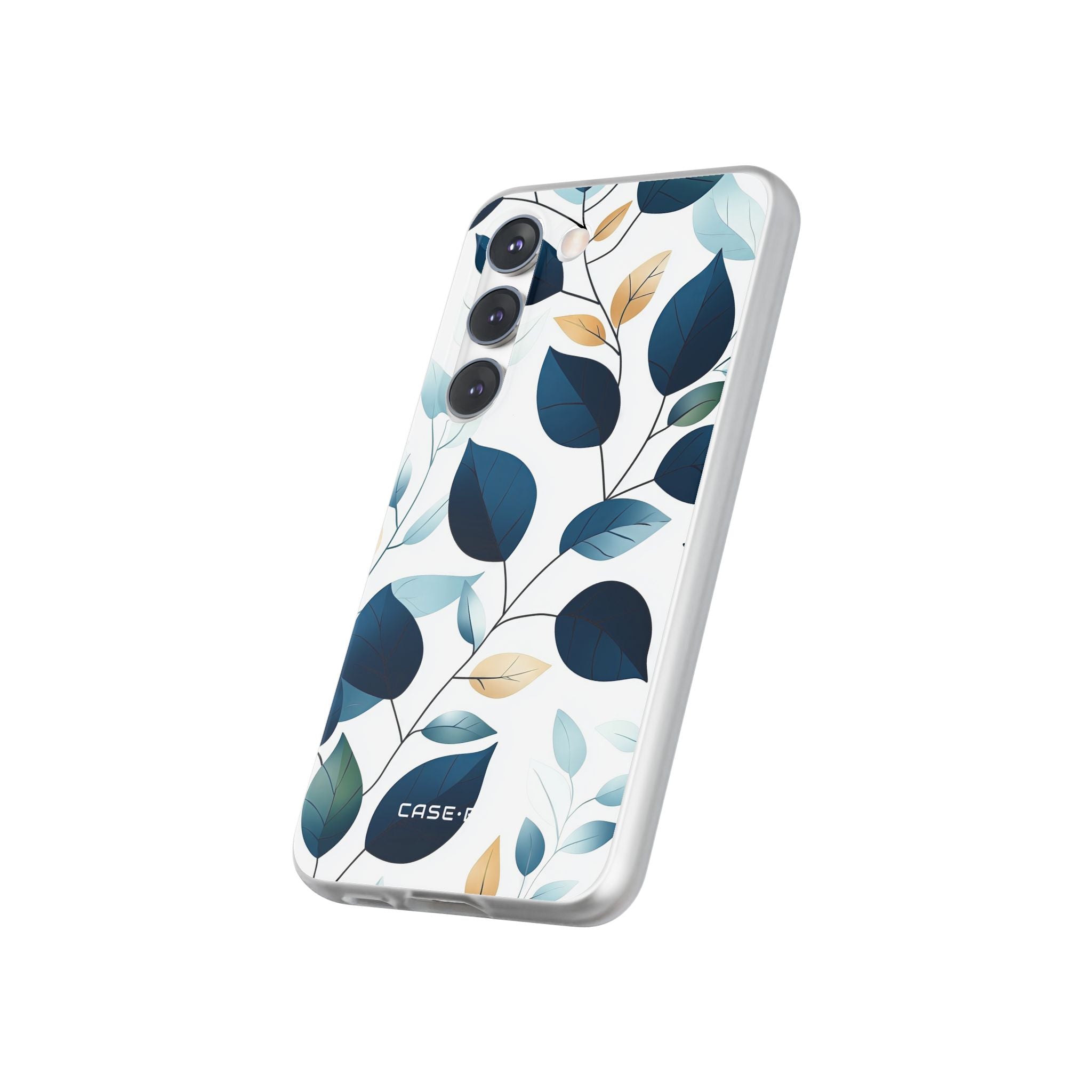 Navy Leaf Veins Samsung S23 Case - Soft