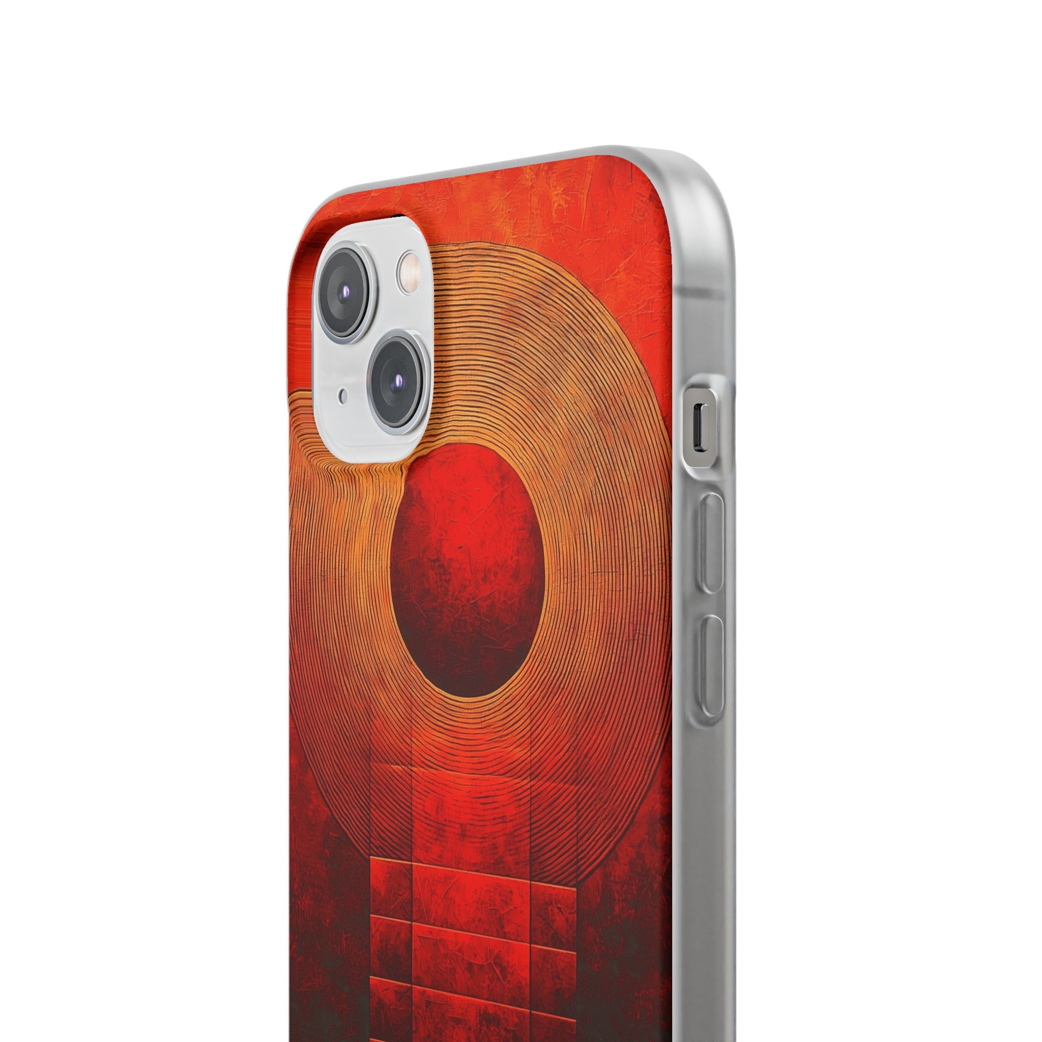 Crimson Solar Halo · Soft Custodia per iPhone