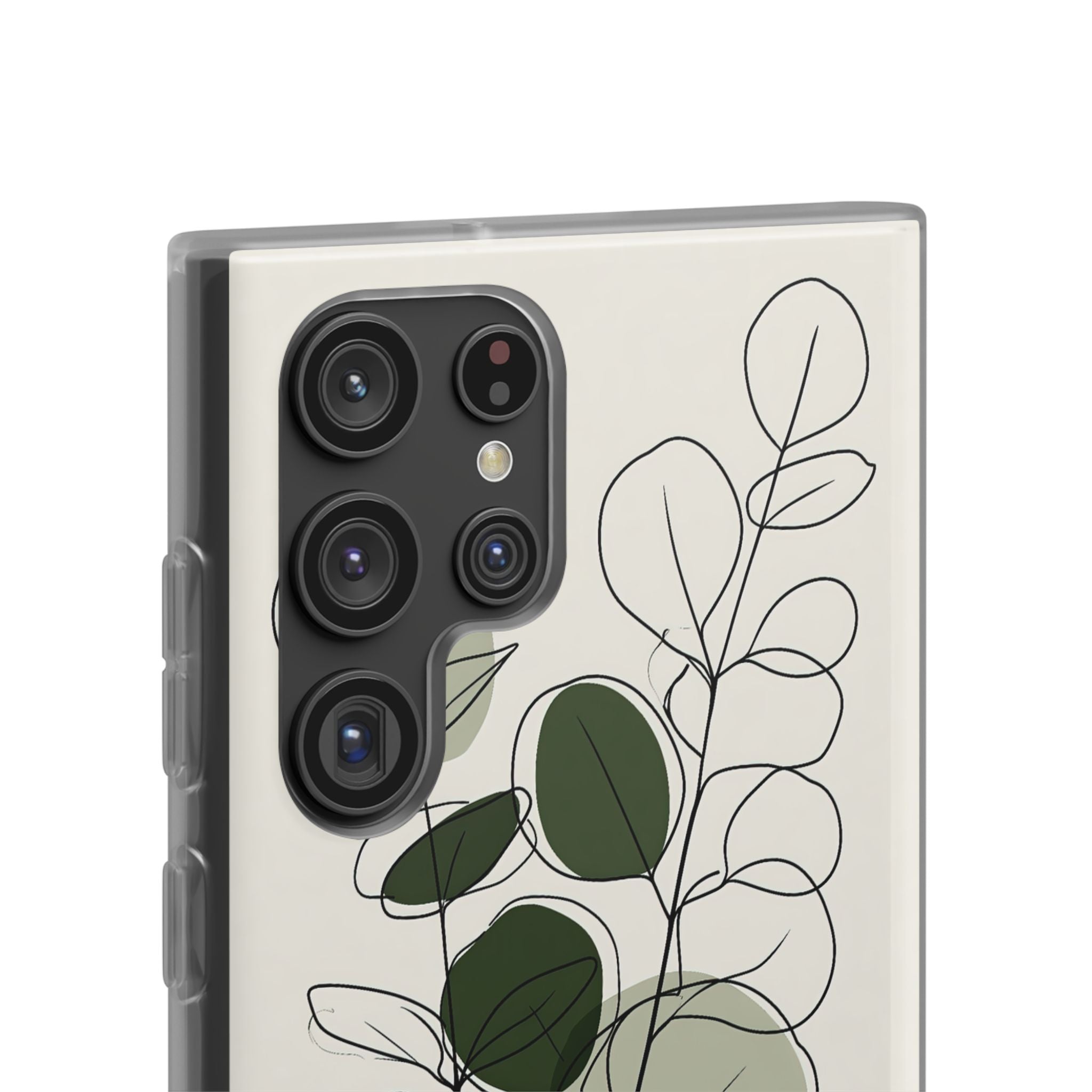 Green Lite Phone Case for Samsung - Muted Eucalyptus Sketch