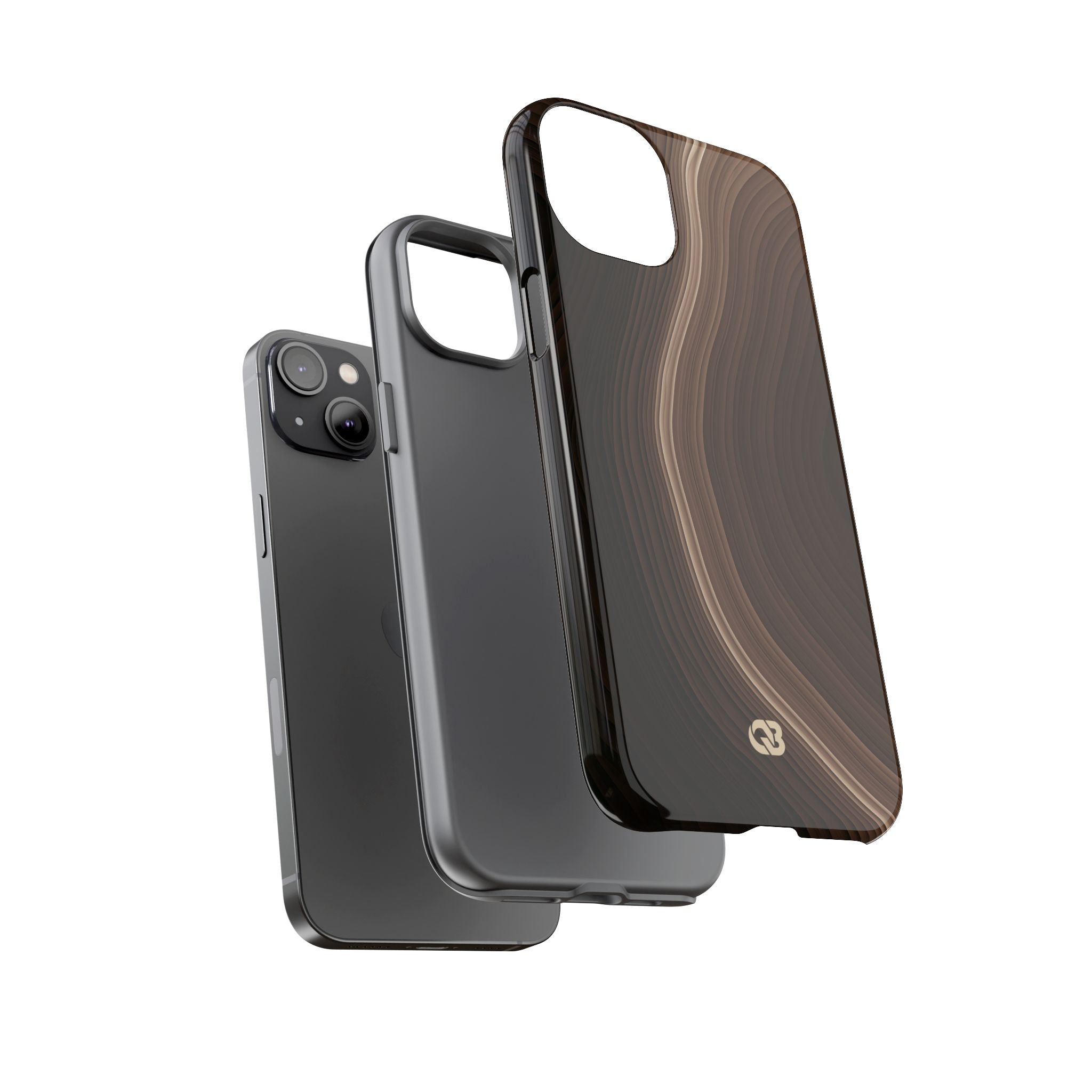 Brown Tough Phone Case for iPhone - Bronzed Canyon Relief