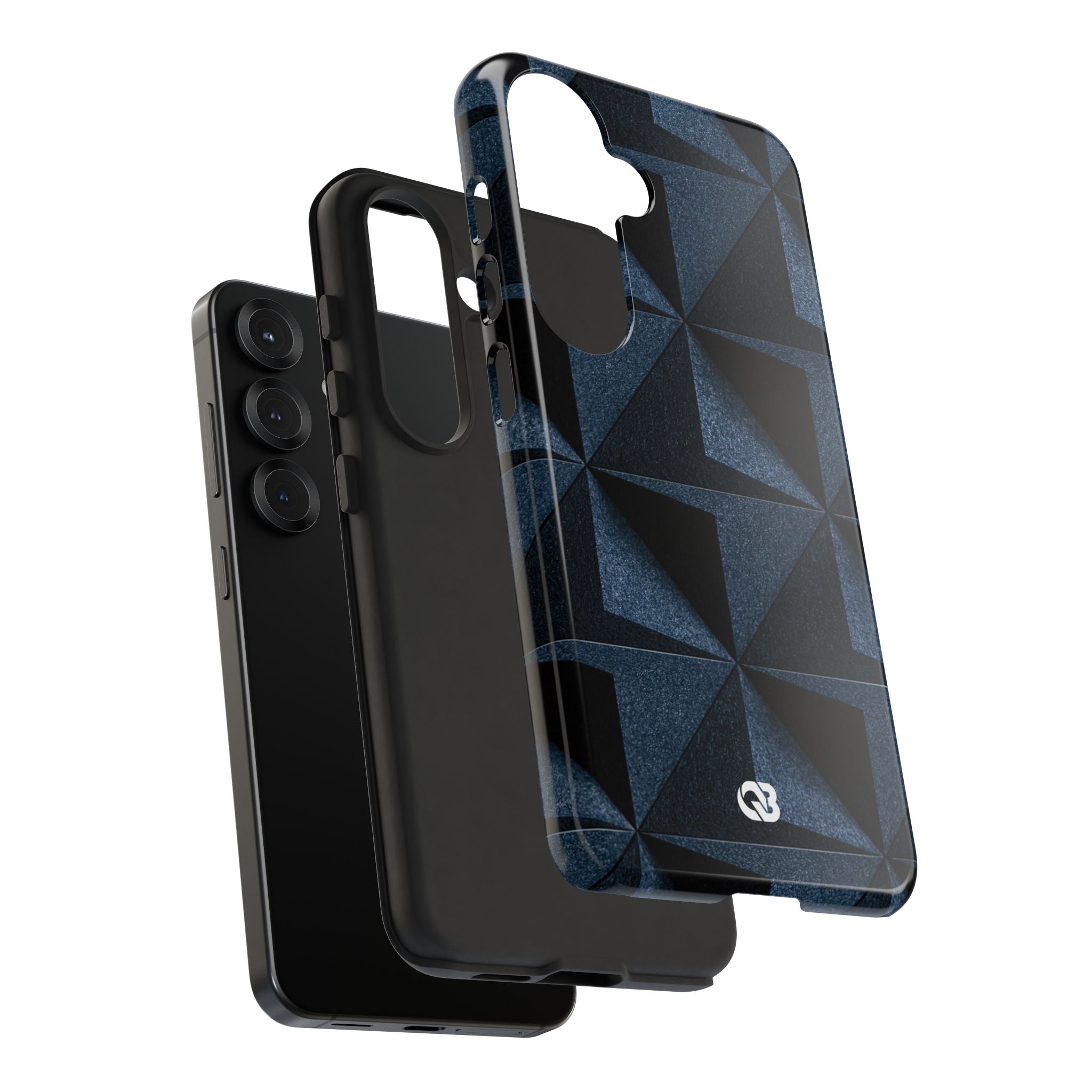 Blue Tough Phone Case for Samsung - Indigo Basalt Facets