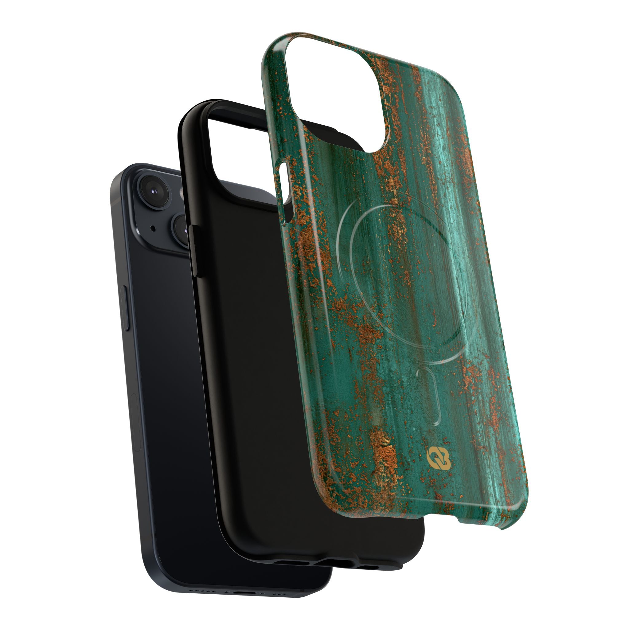 Teal Tough 2.0 Magsafe Phone Case for iPhone - Verdigris Copper Siding