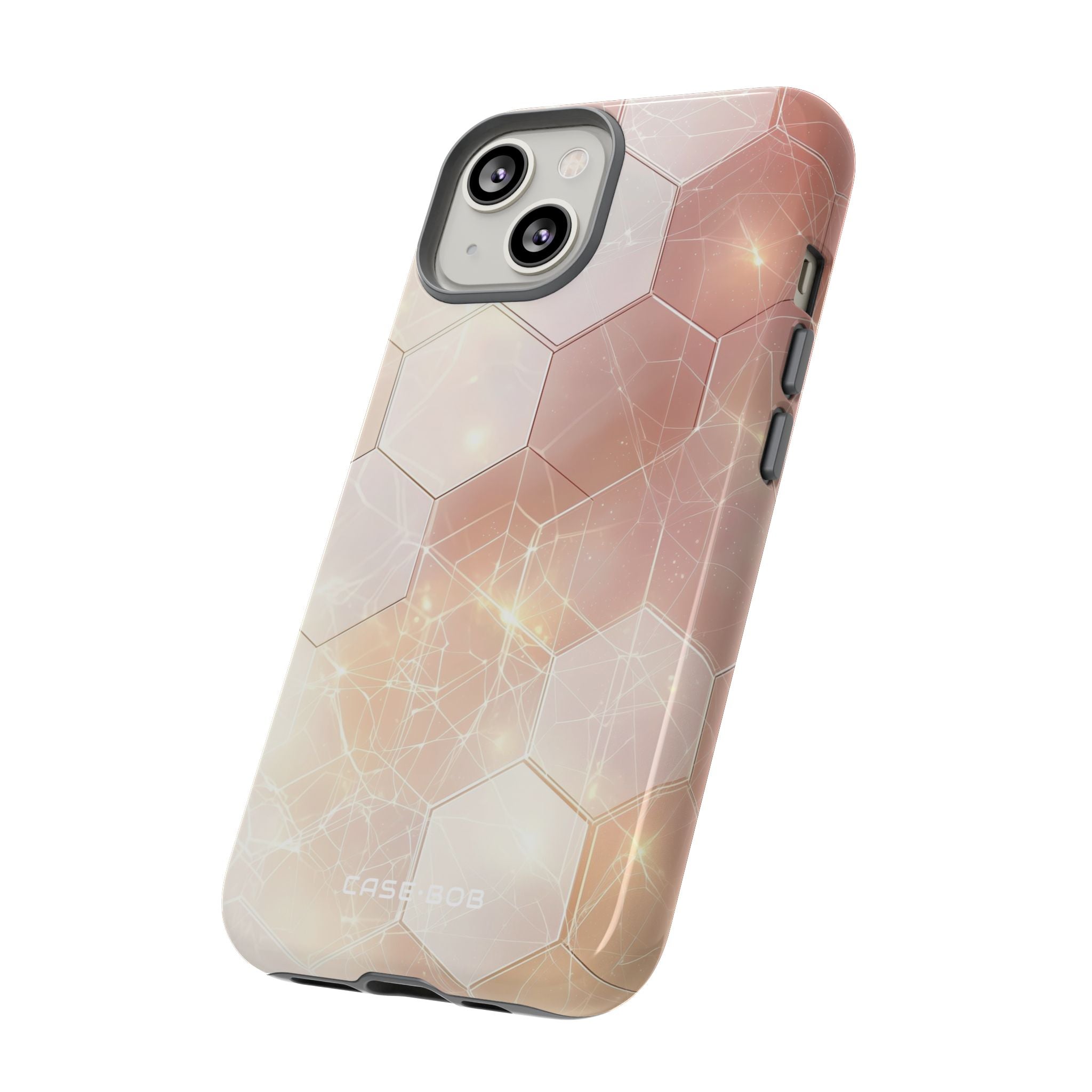 Honeycomb Glow iPhone 14 Skal - Tough