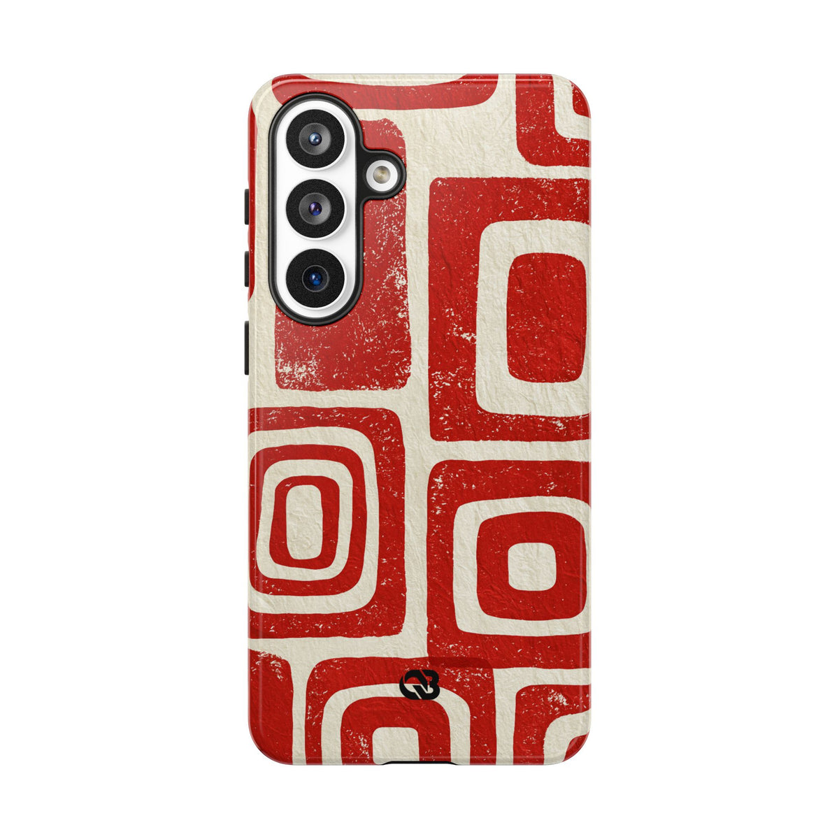 Vermilion Block Motif · Tough Phone Case for Samsung · Red