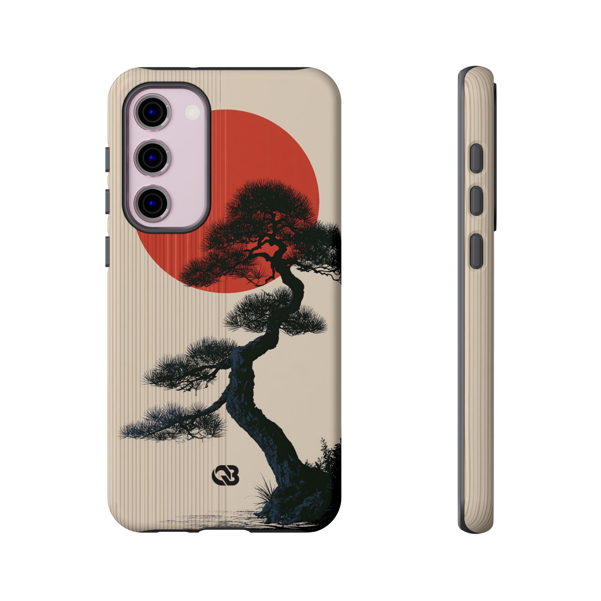 Beige Tough Phone Case for Samsung - Kyoto Crimson Pine