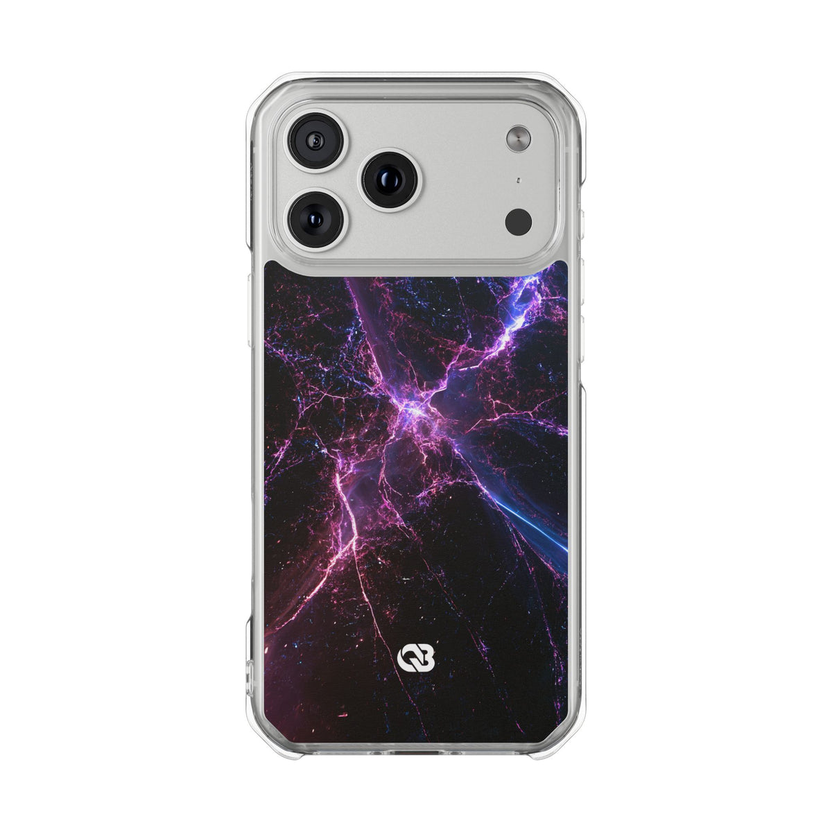 Neural Singularity · Clear Impact Magnetic Phone Case for iPhone · Black