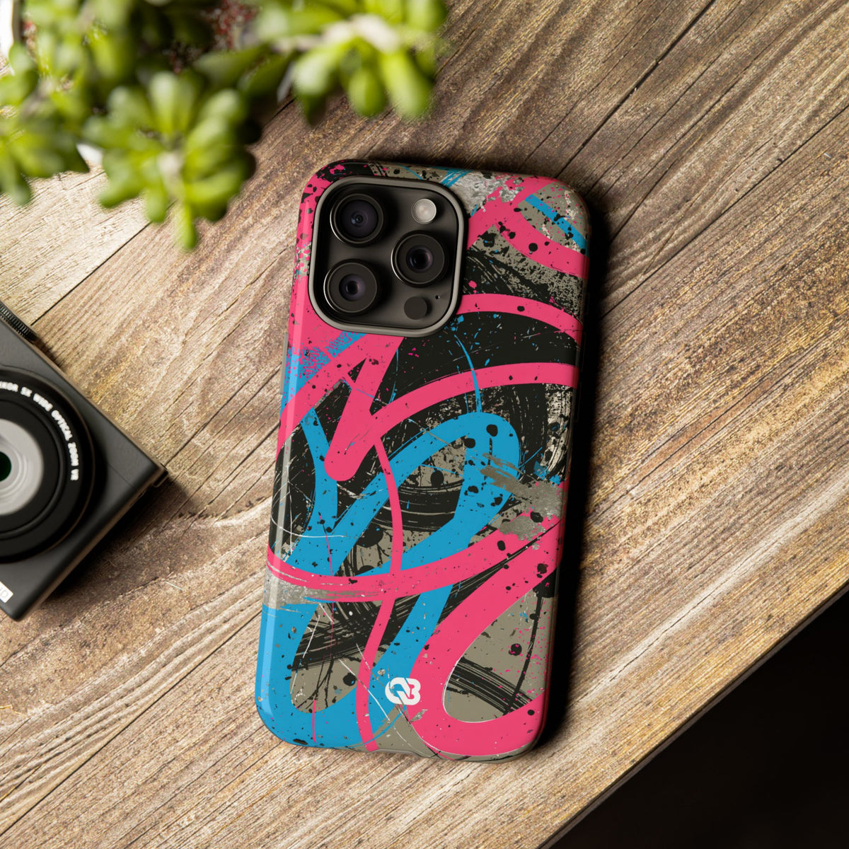 Cyber Splatter Flow · Tough Phone Case for iPhone · Pink