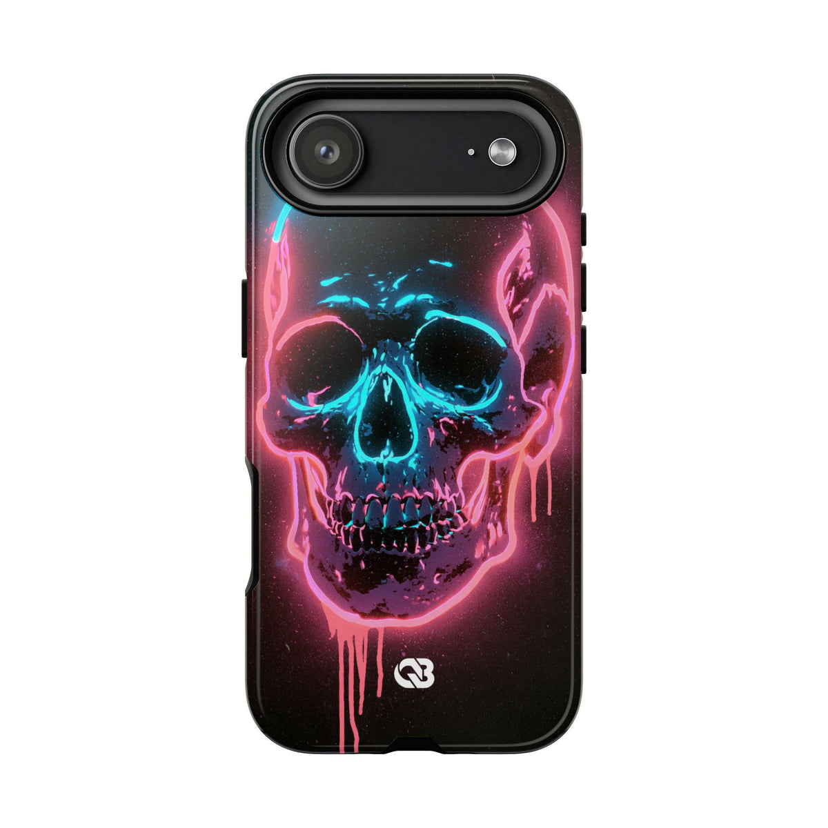 Neon Drip Skull · Tough Phone Case for iPhone · Black
