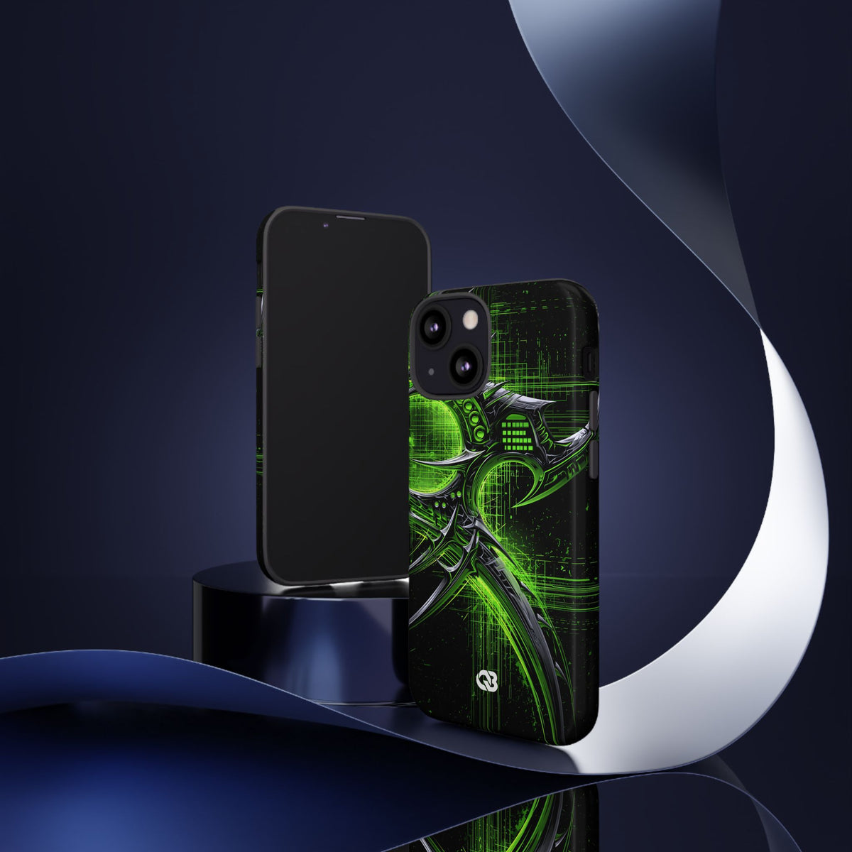 Cyber Sigil Grid · Tough Phone Case for iPhone · Green