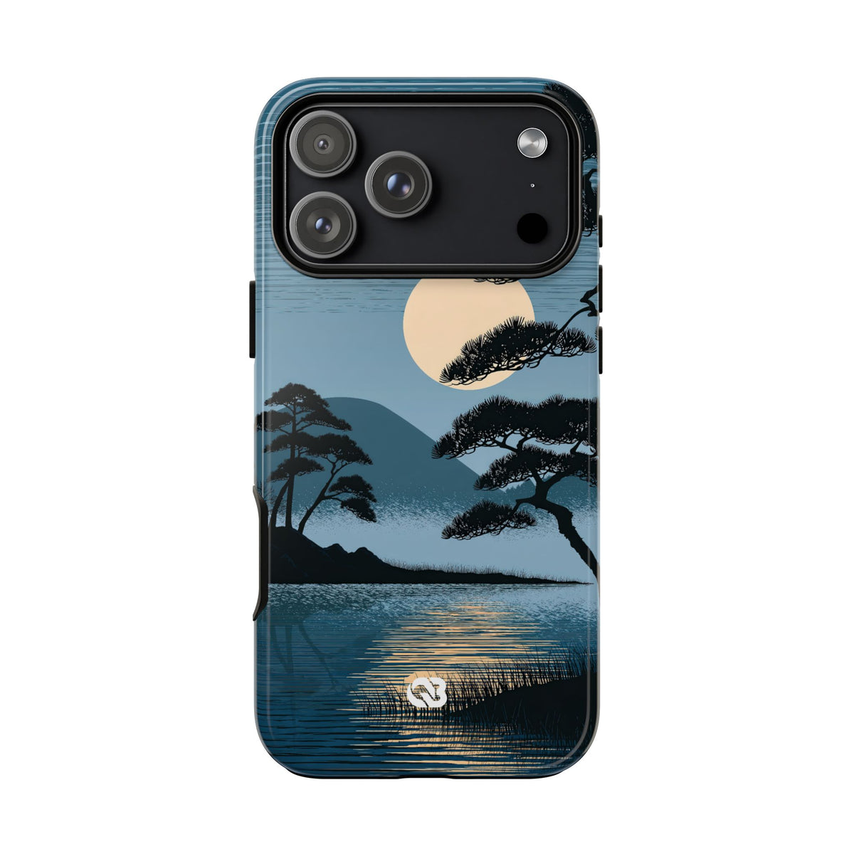 Moonlit Pine Horizon · Tough Phone Case for iPhone · Blue