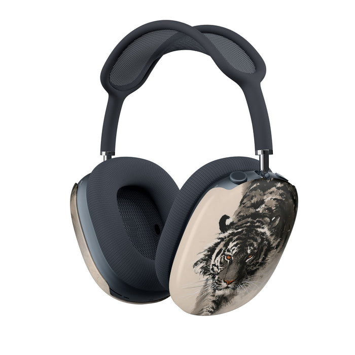 Ink Wash Tiger · Hard Case for AirPods Max · Beige