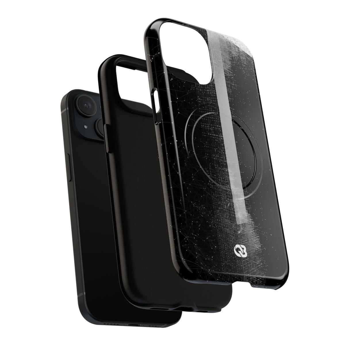 Monolithic Wireframe · Tough 2.0 Magnetic Phone Case for iPhone · Black