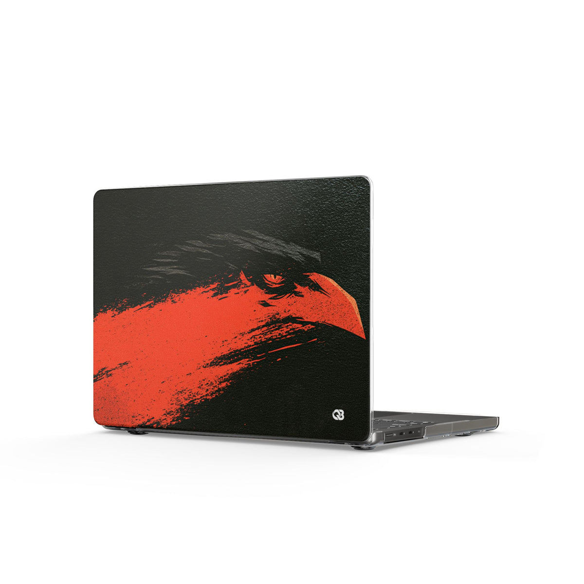 Crimson Raptor Noir · Clear Hard Case for MacBook · Black