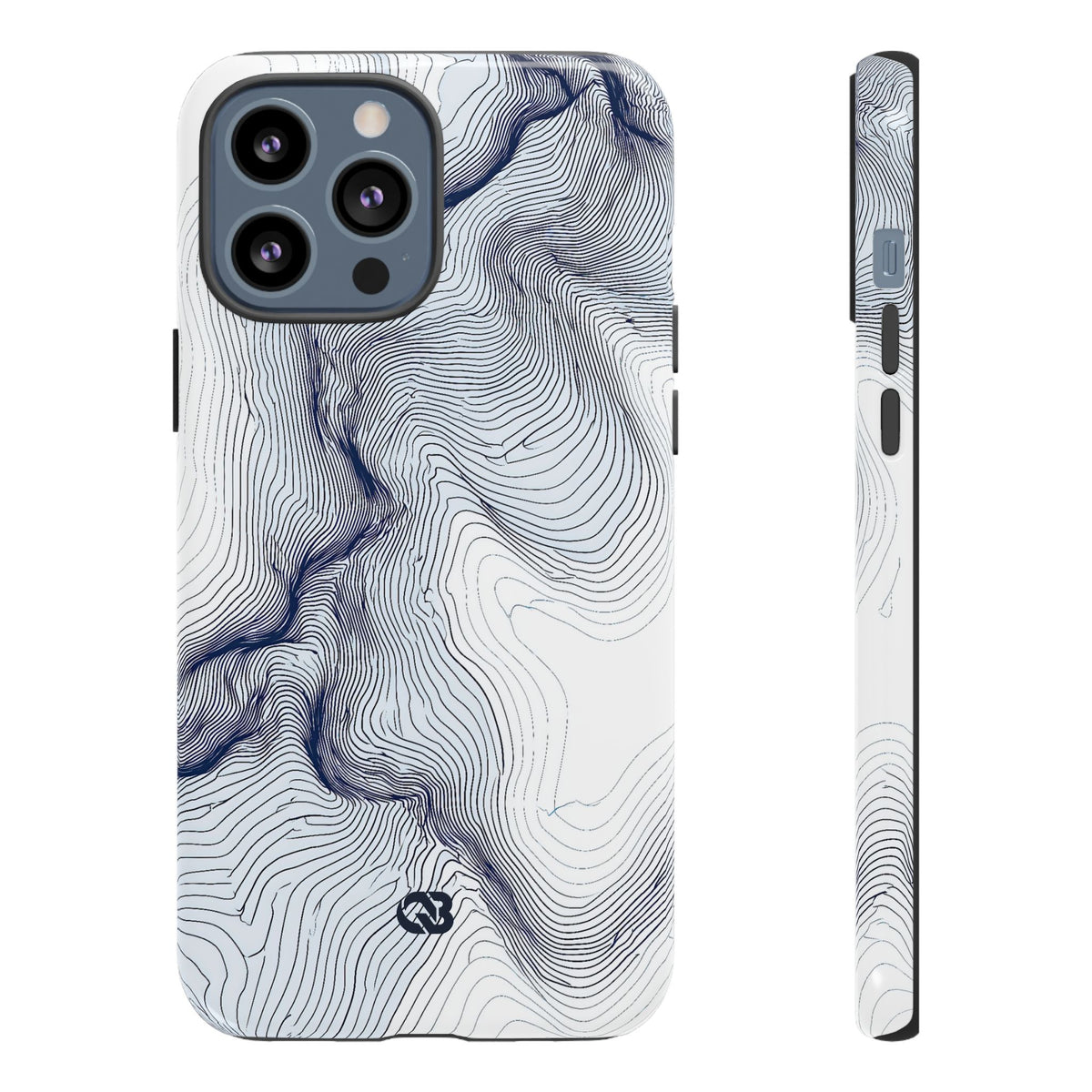 Nordic Ridge Contour · Tough Phone Case for iPhone · White