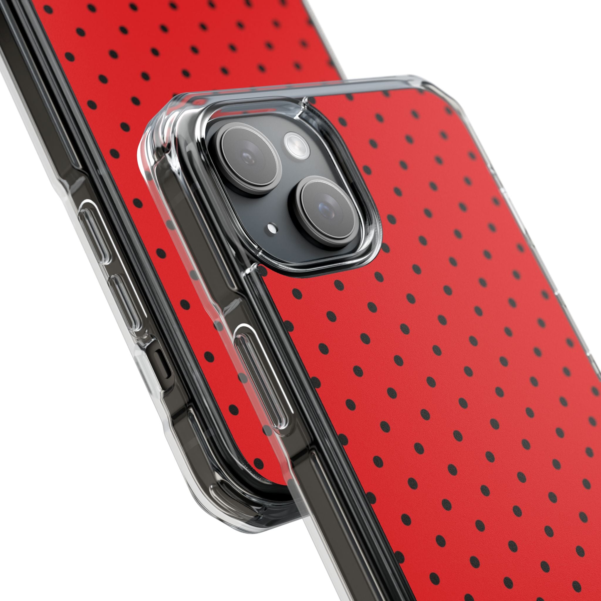 Crimson Dot Matrix iPhone 15 Plus Case - Impact
