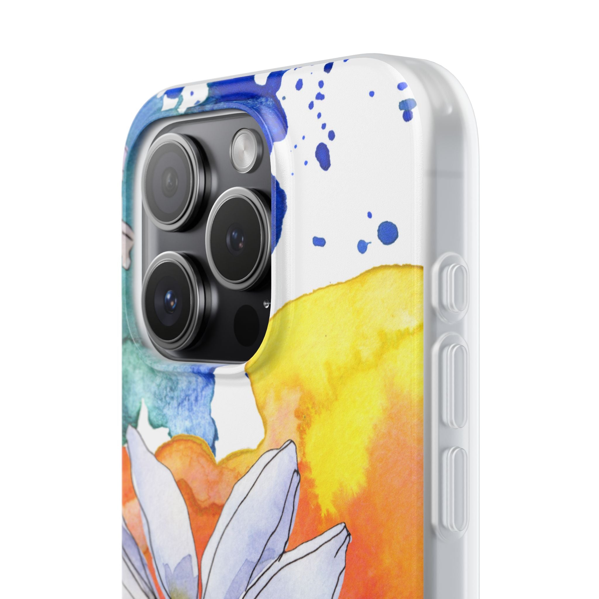 Vivid Bloom Splatter · Soft Handyhülle für iPhone