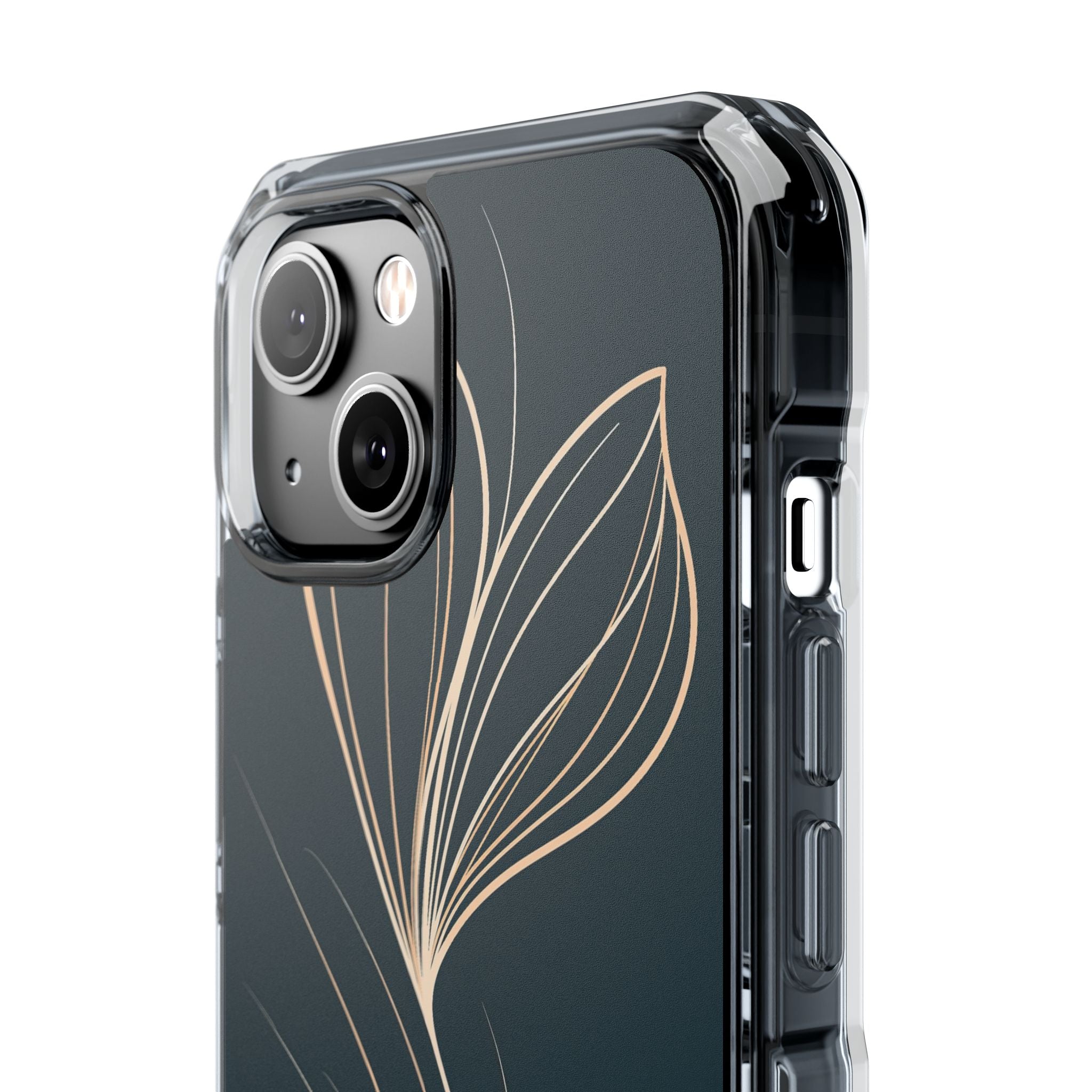 Teal Impact MagSafe Phone Case for iPhone - Sandstone Silk Flora