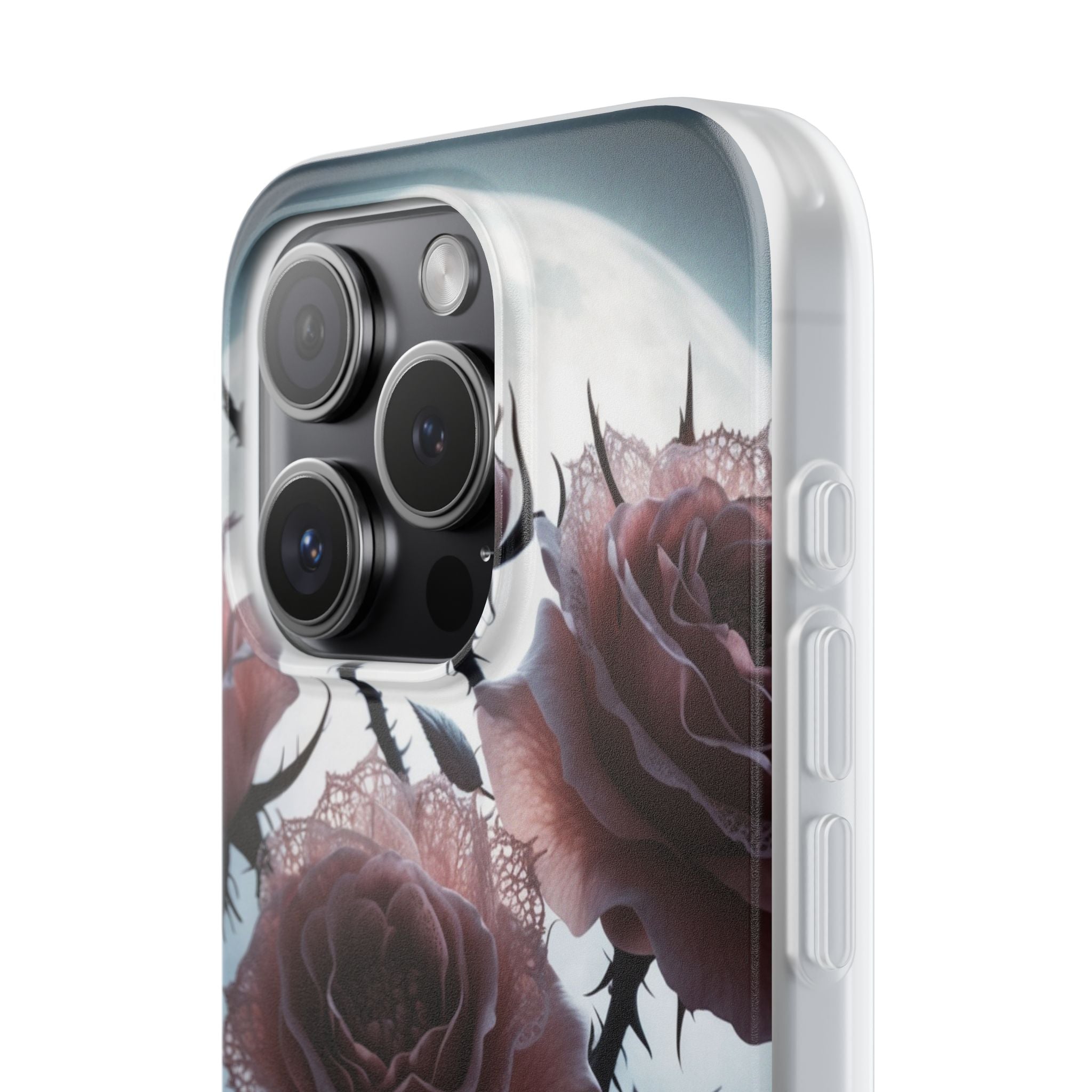 Luminous Rose Thorns iPhone 15 Pro Case - Soft