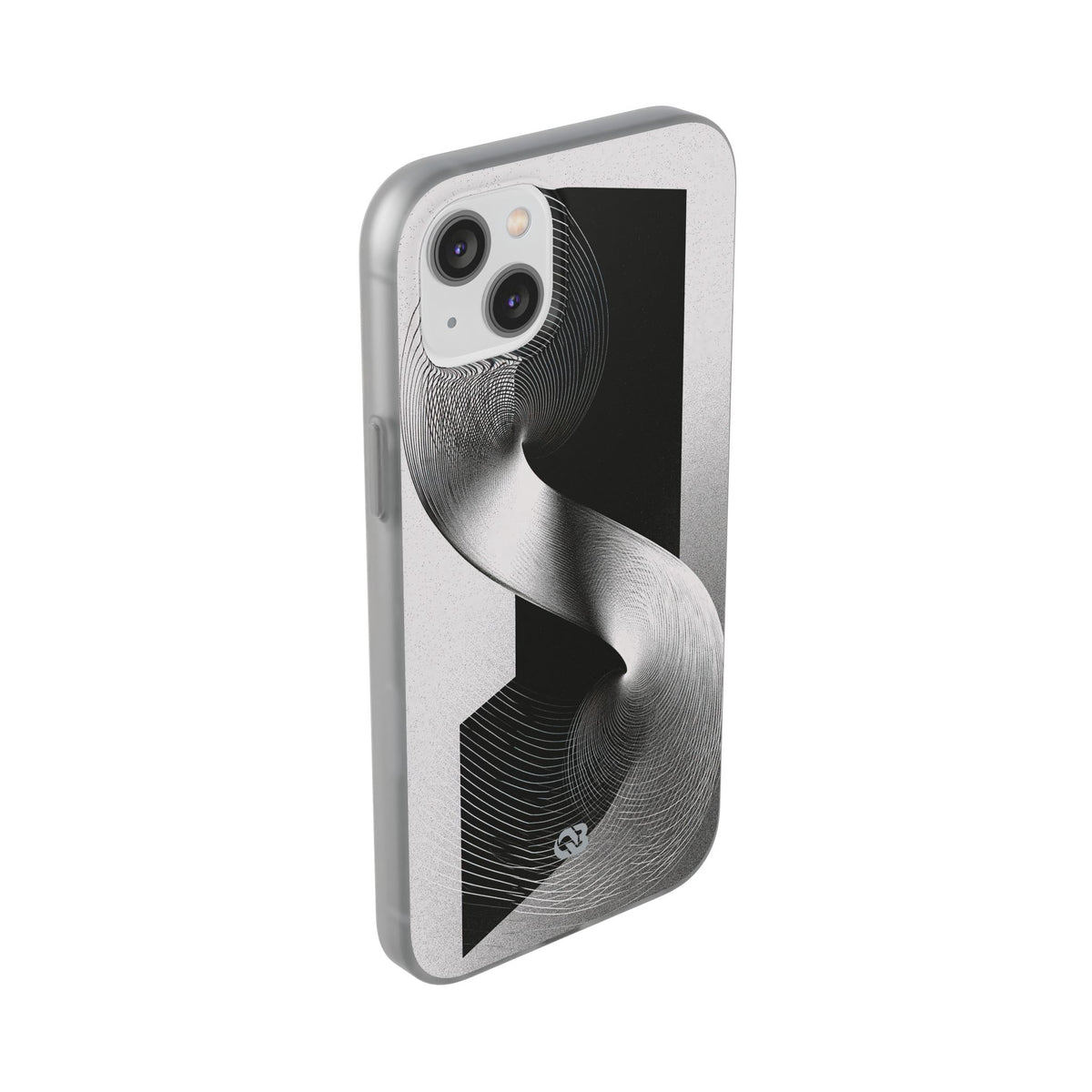 Grey Lite Phone Case for iPhone - Obsidian Moiré Wave