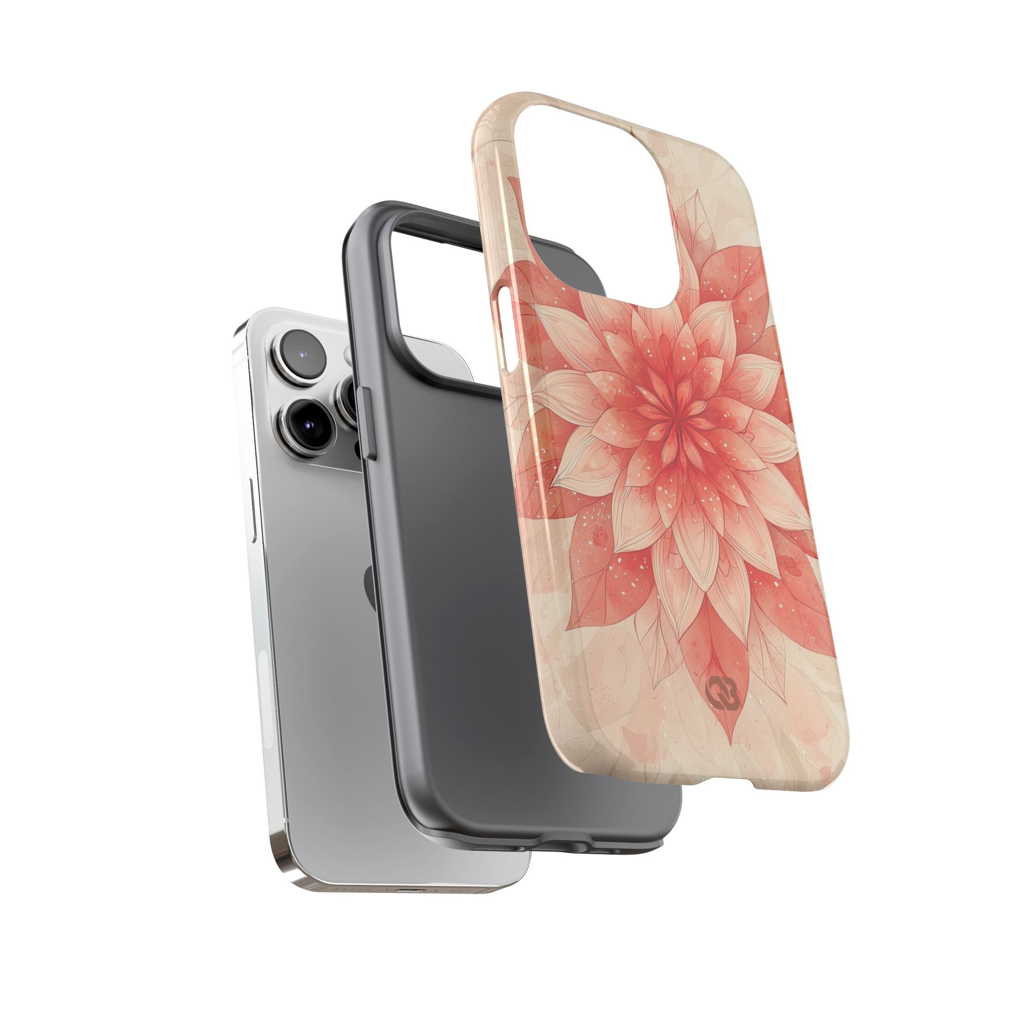 Coral Layered Bloom · Tough Handyhülle für iPhone