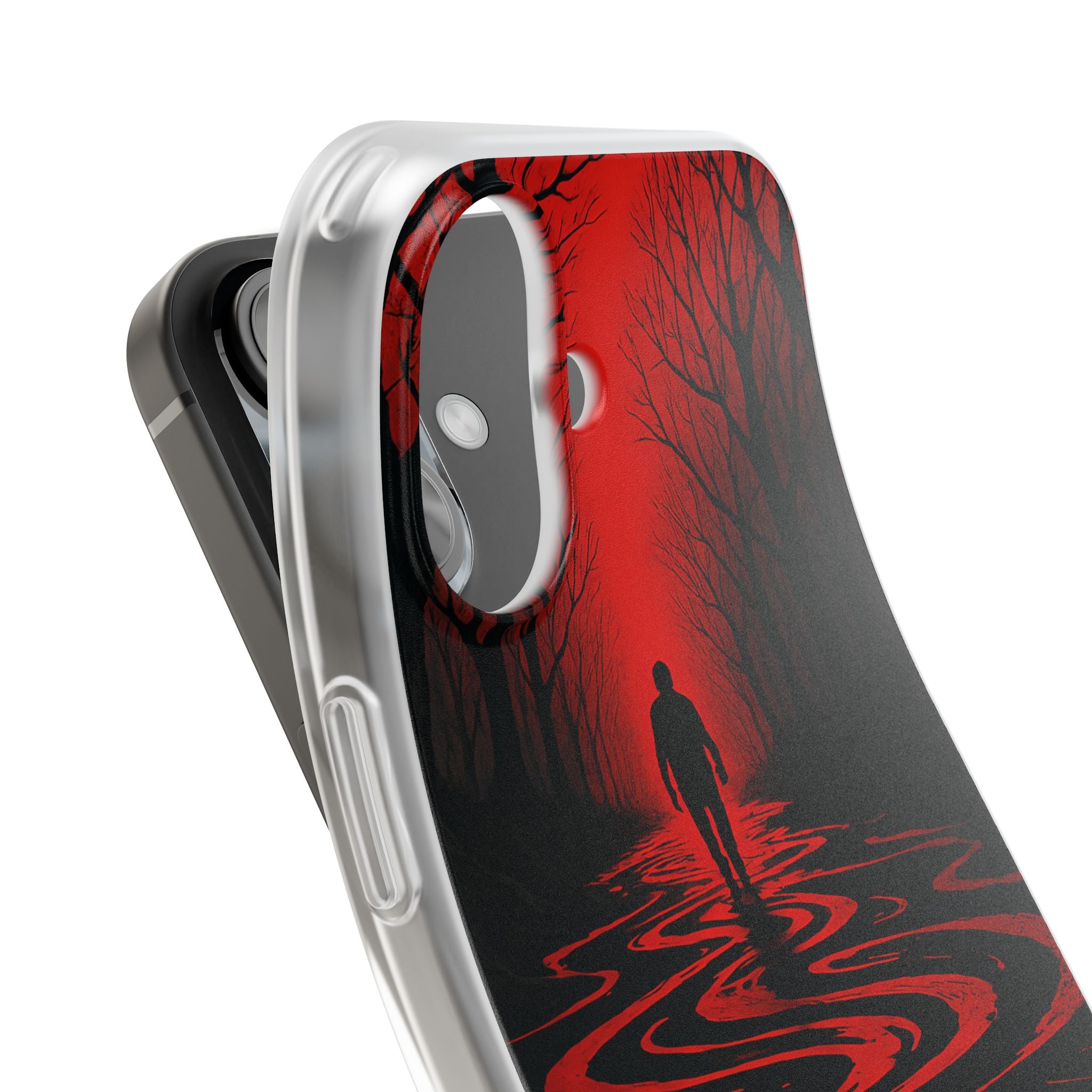 Crimson Shadow Path · Soft Phone Case for iPhone