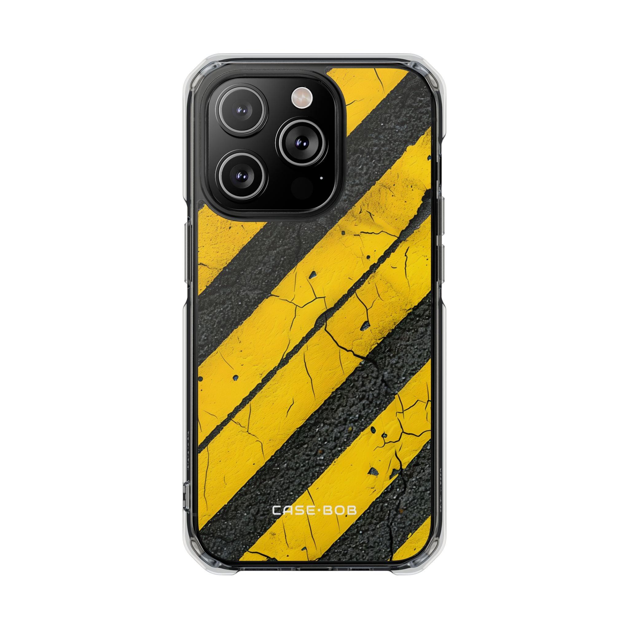 Gelber Streifen Distress iPhone 14 Pro Case - Impact